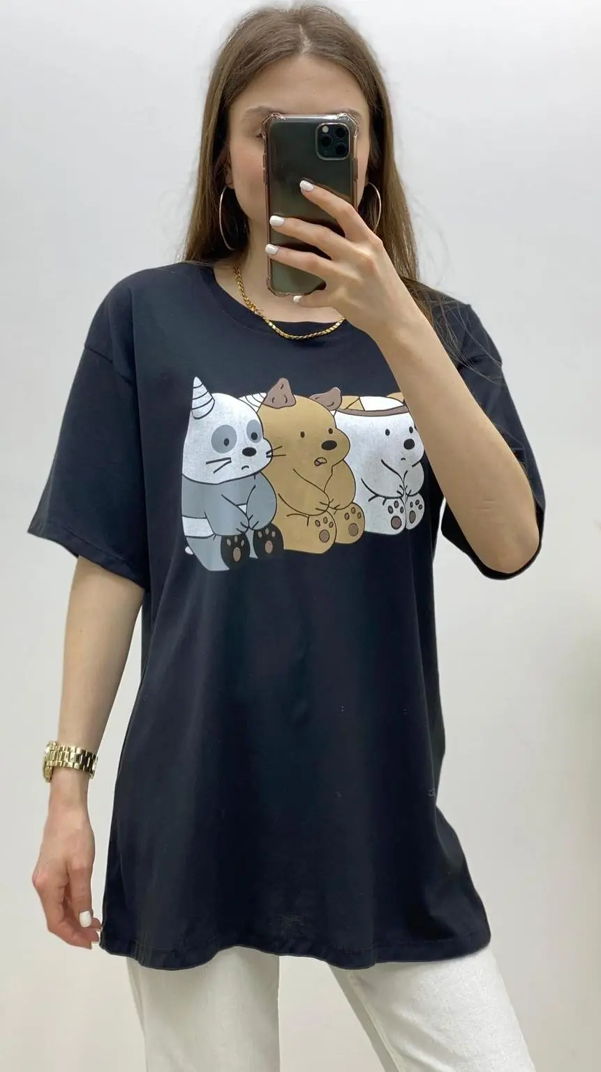 Baskılı Tshirt Siyah · 7