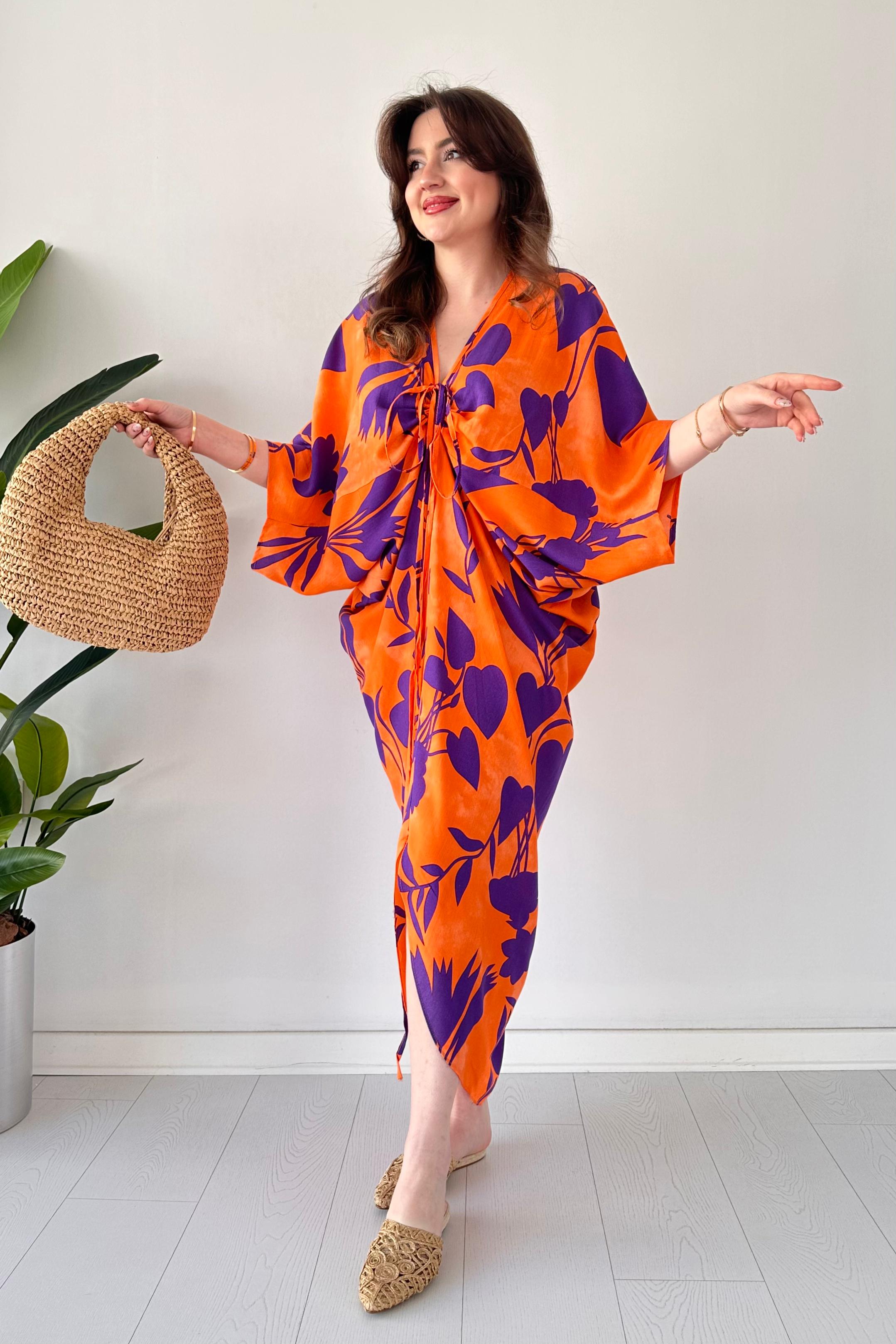 Pelerin Viskon Elbise