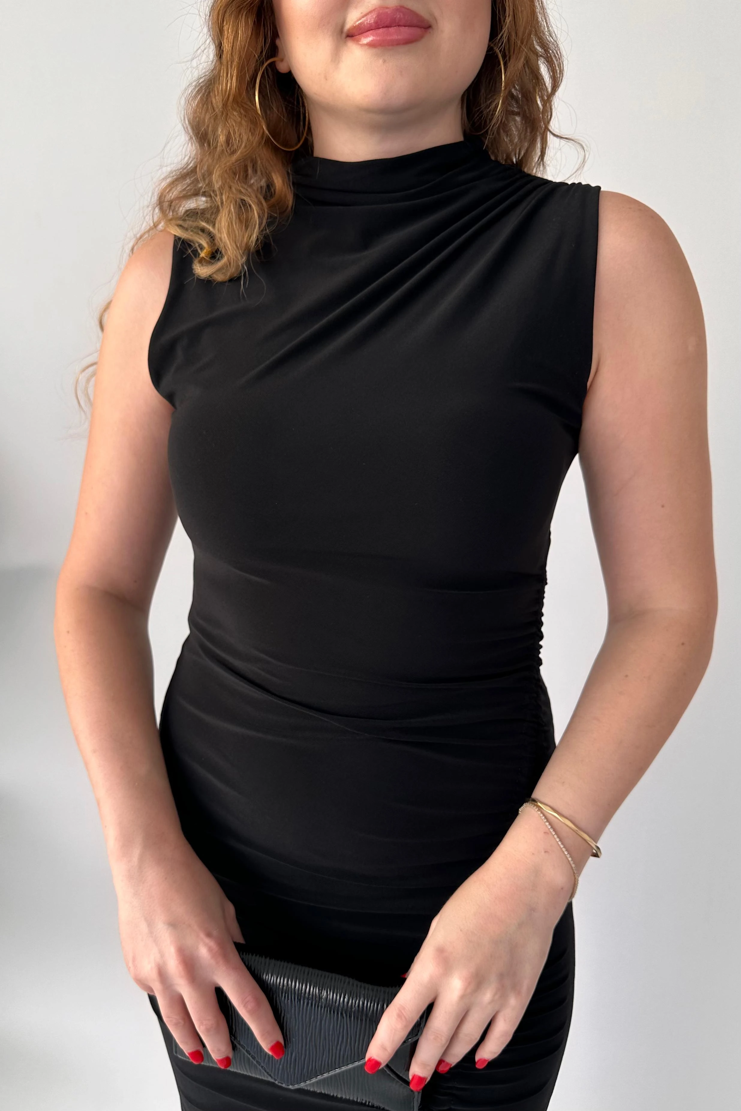 Ayarlanır Yırtmaçlı Buzi Elbise