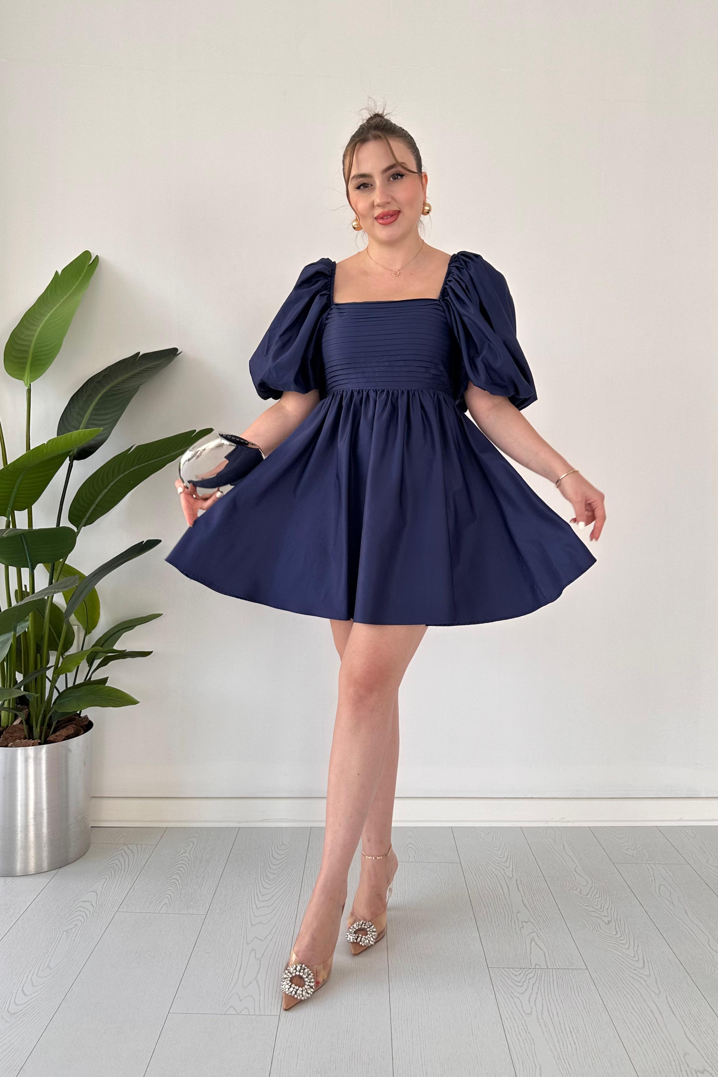 Fiyonklu Balon Elbise