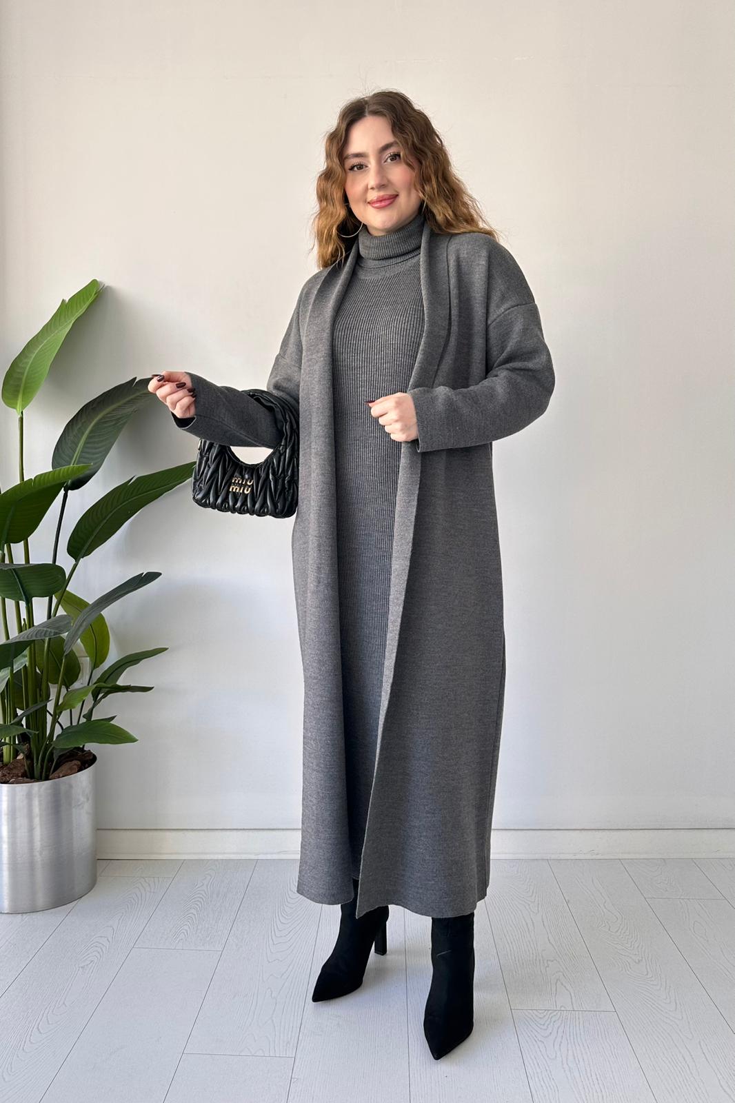 Balıkçı Elbise-Uzun Hırka Takım