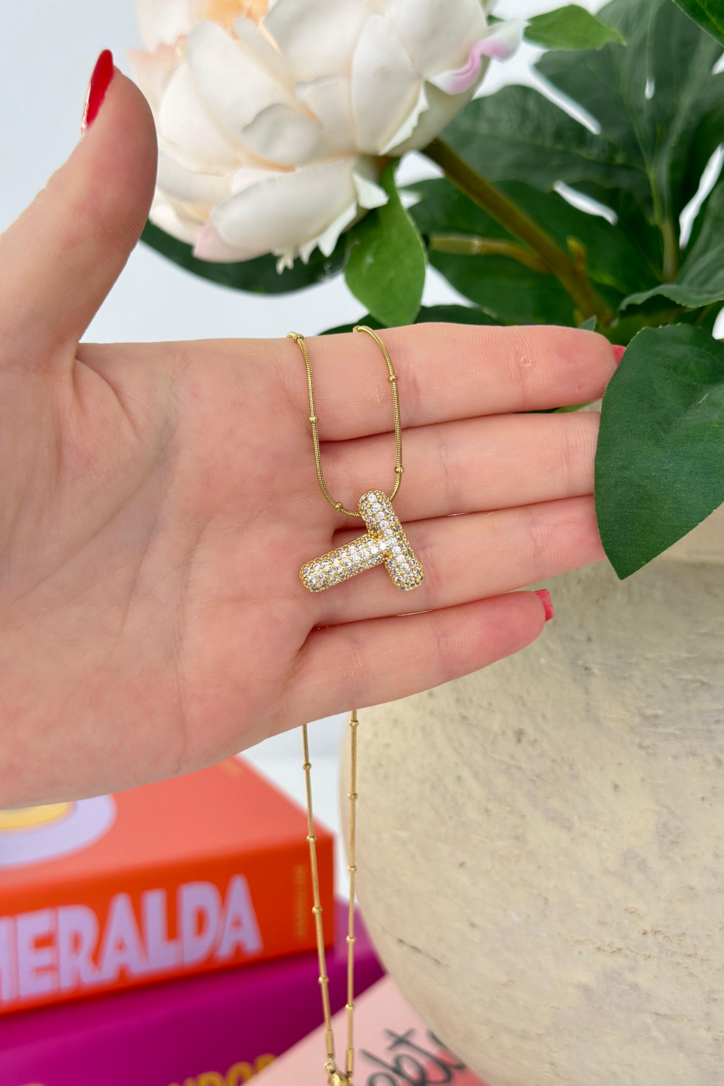 Taşlı Bubble Çelik Kolye T