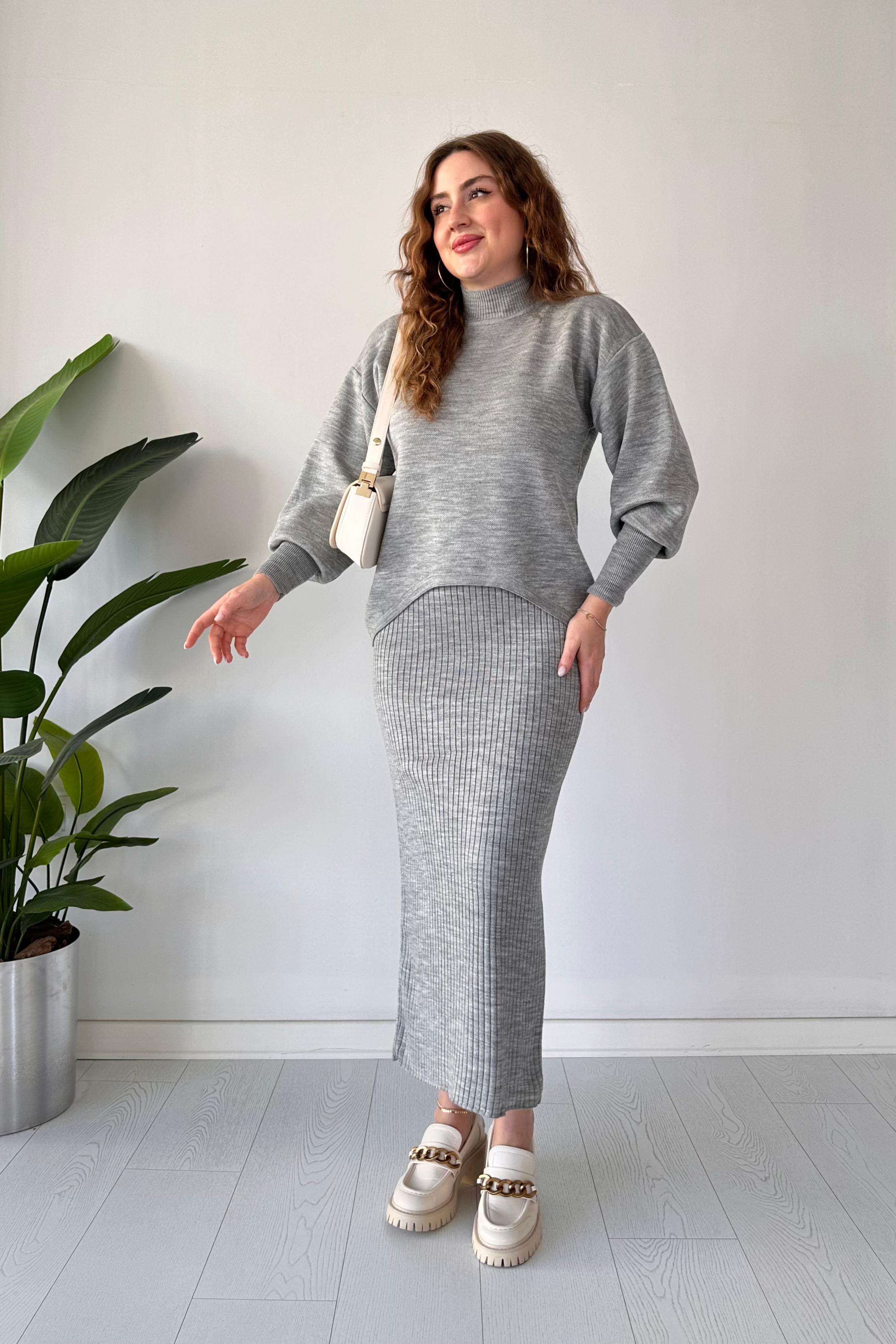 Uzun Kazaklı Elbise Takım