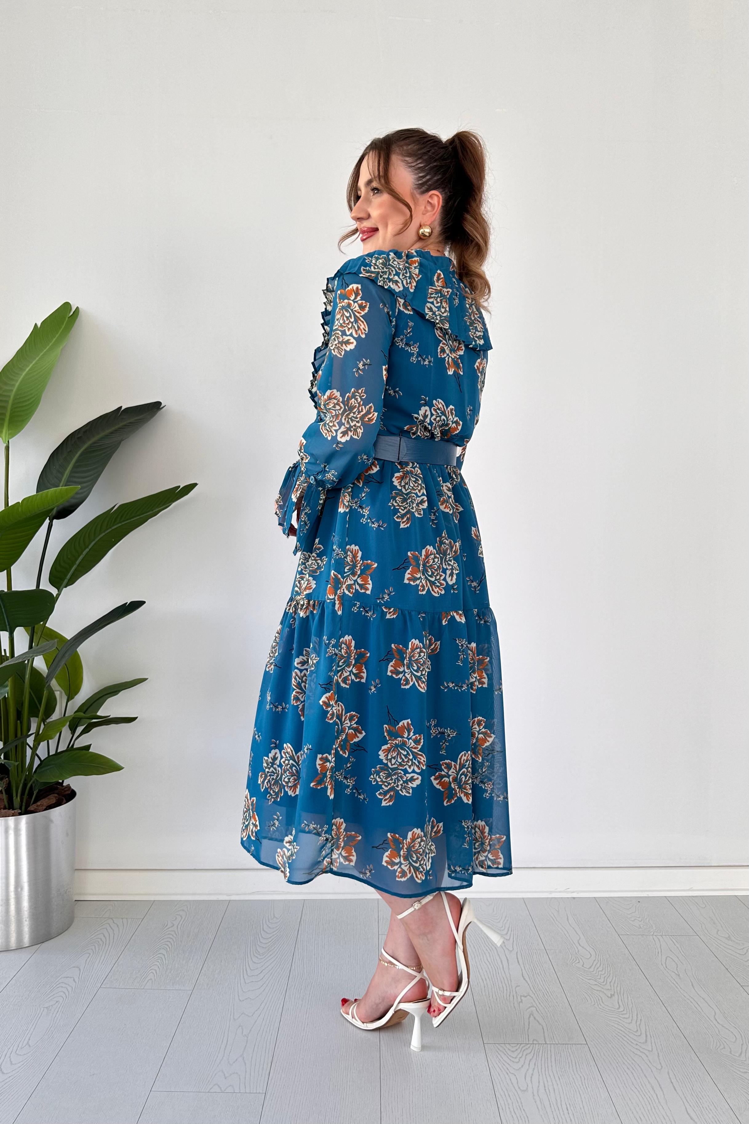 Kasımpatı Şifon Elbise