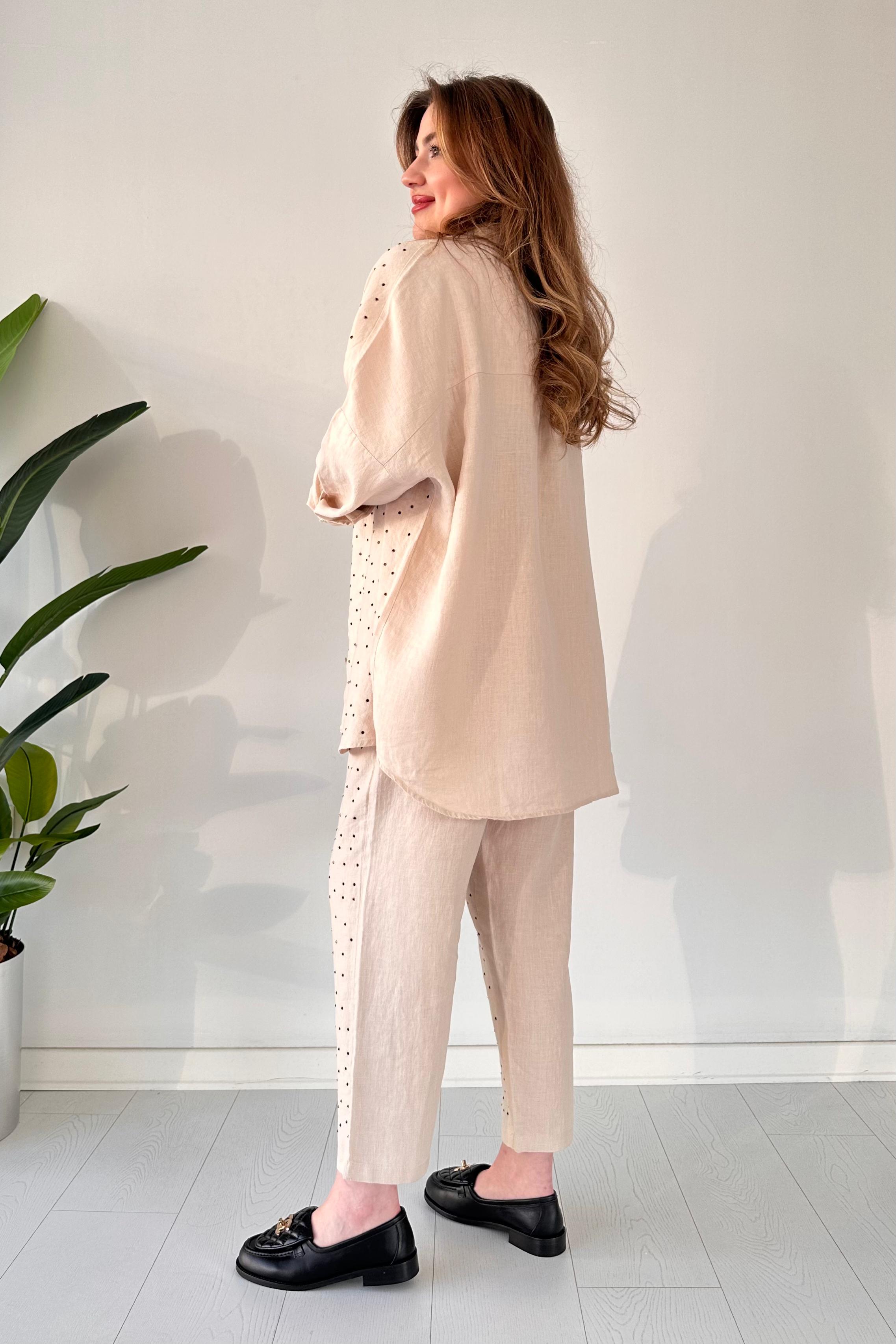 Ham Keten Taşlı İkili Takım