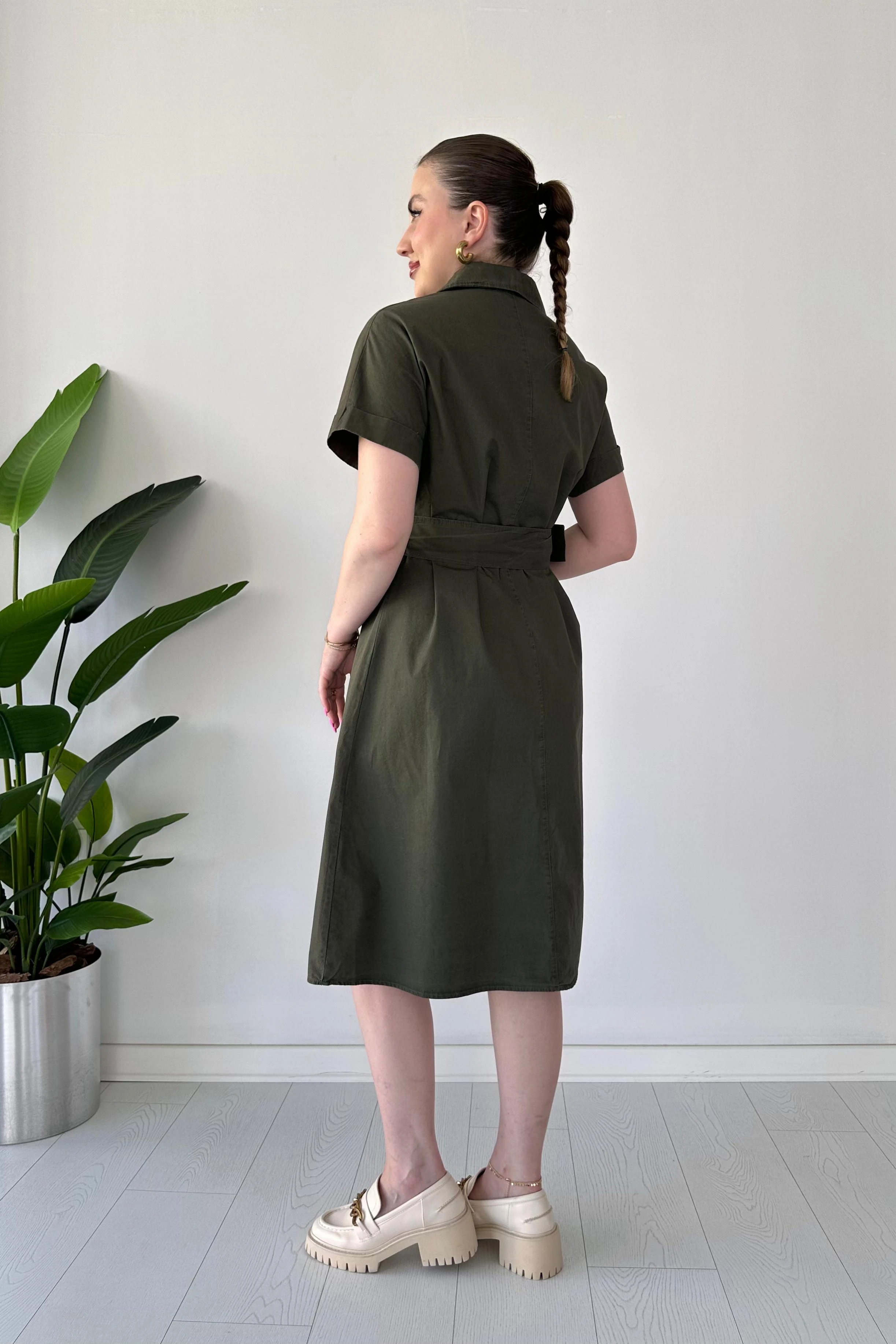 Gabardin Gömlek Elbise