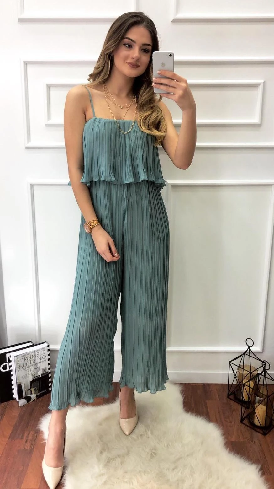 Askılı Piliseli Tulum-Yeşil