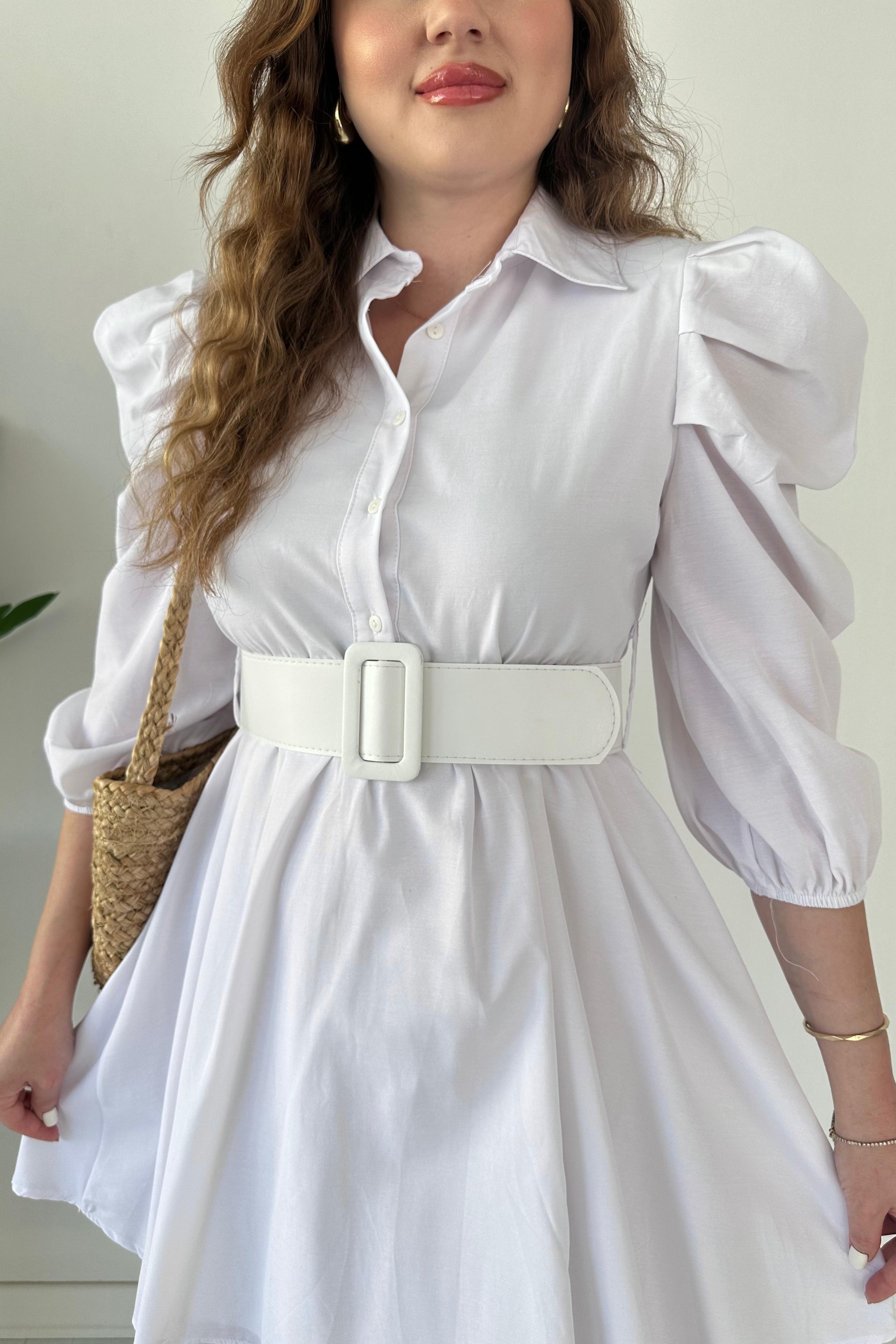 Prenses Kol Poplin Elbise