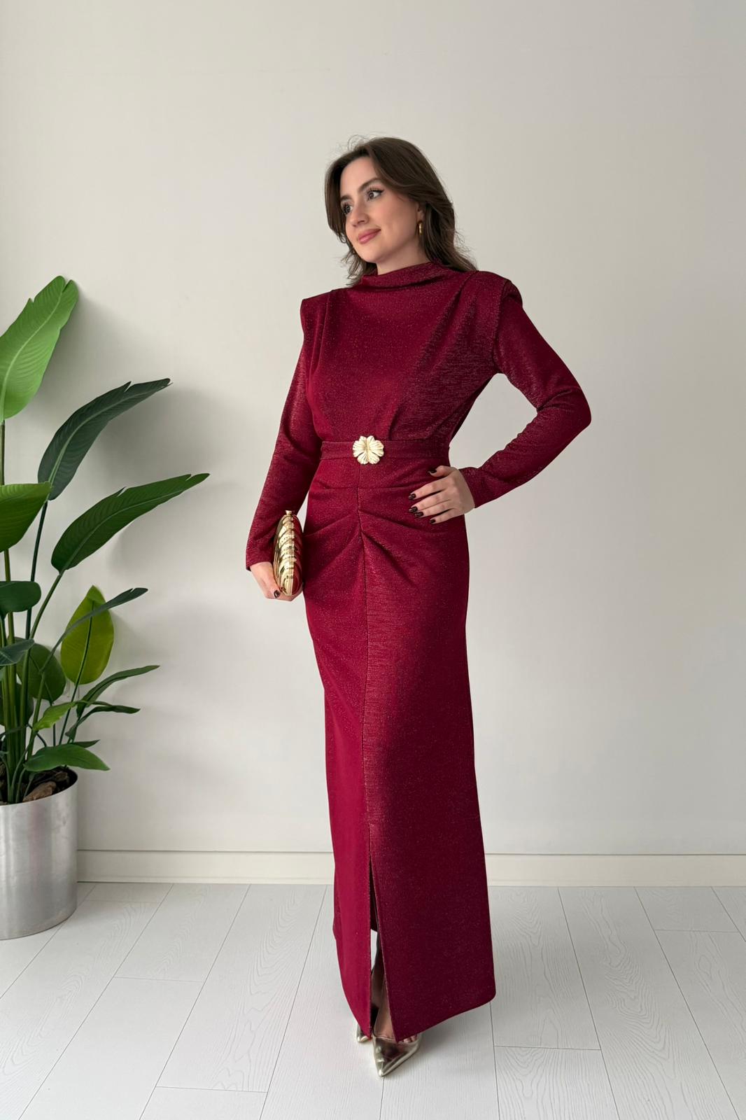 Sim Dokulu Maksi Elbise