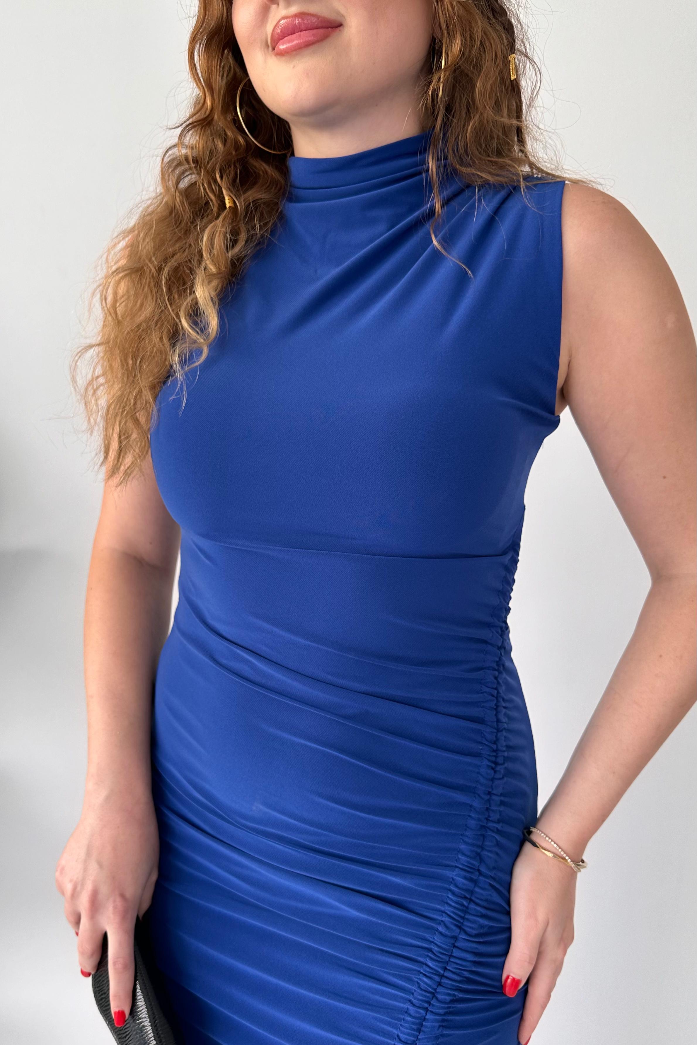 Ayarlanır Yırtmaçlı Buzi Elbise