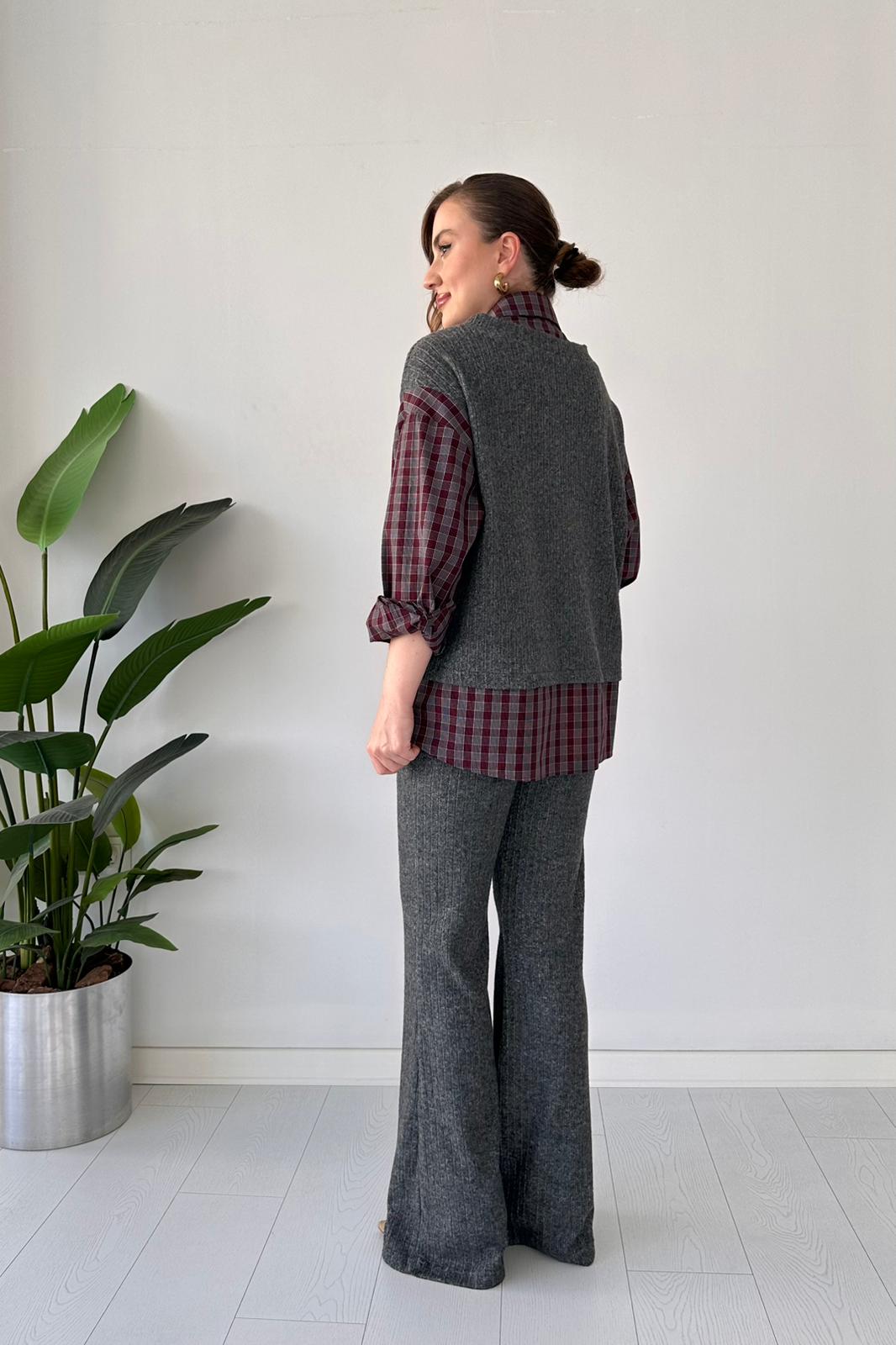 Ekose Garnili İkili Takım