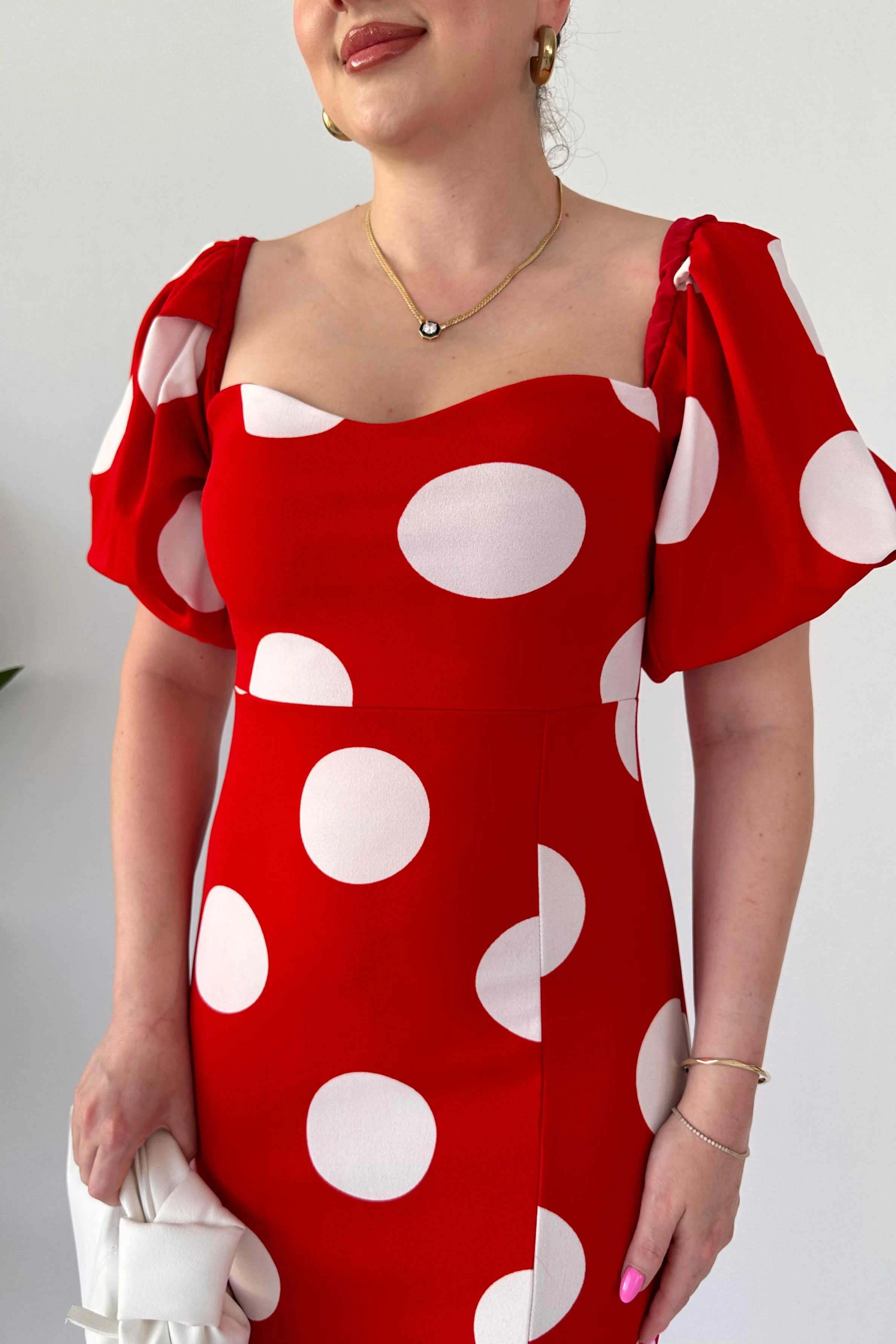 İri Puan Krep Elbise