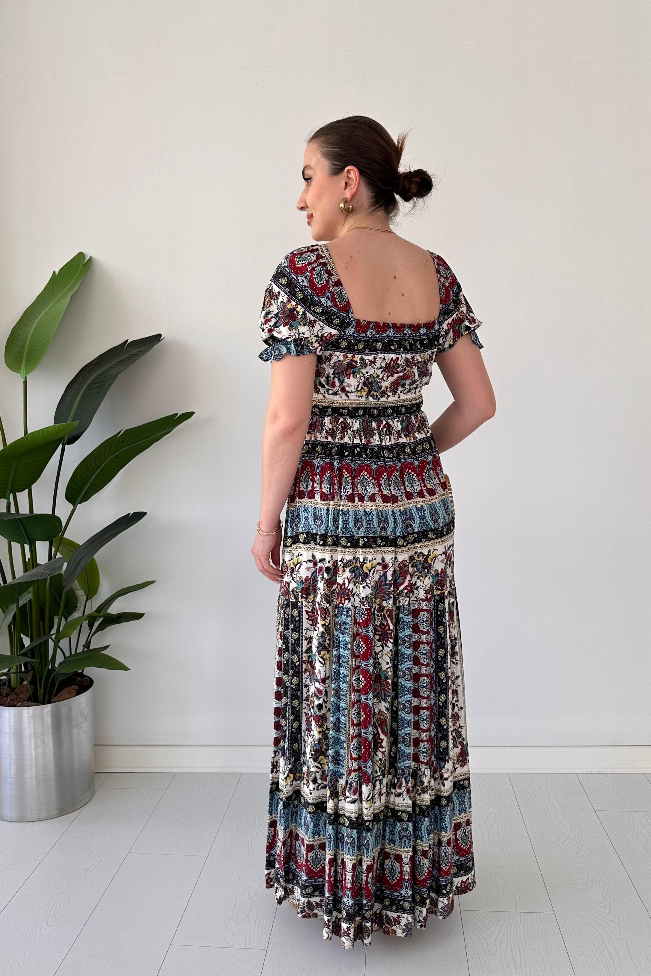 Maksi Patchwork Elbise