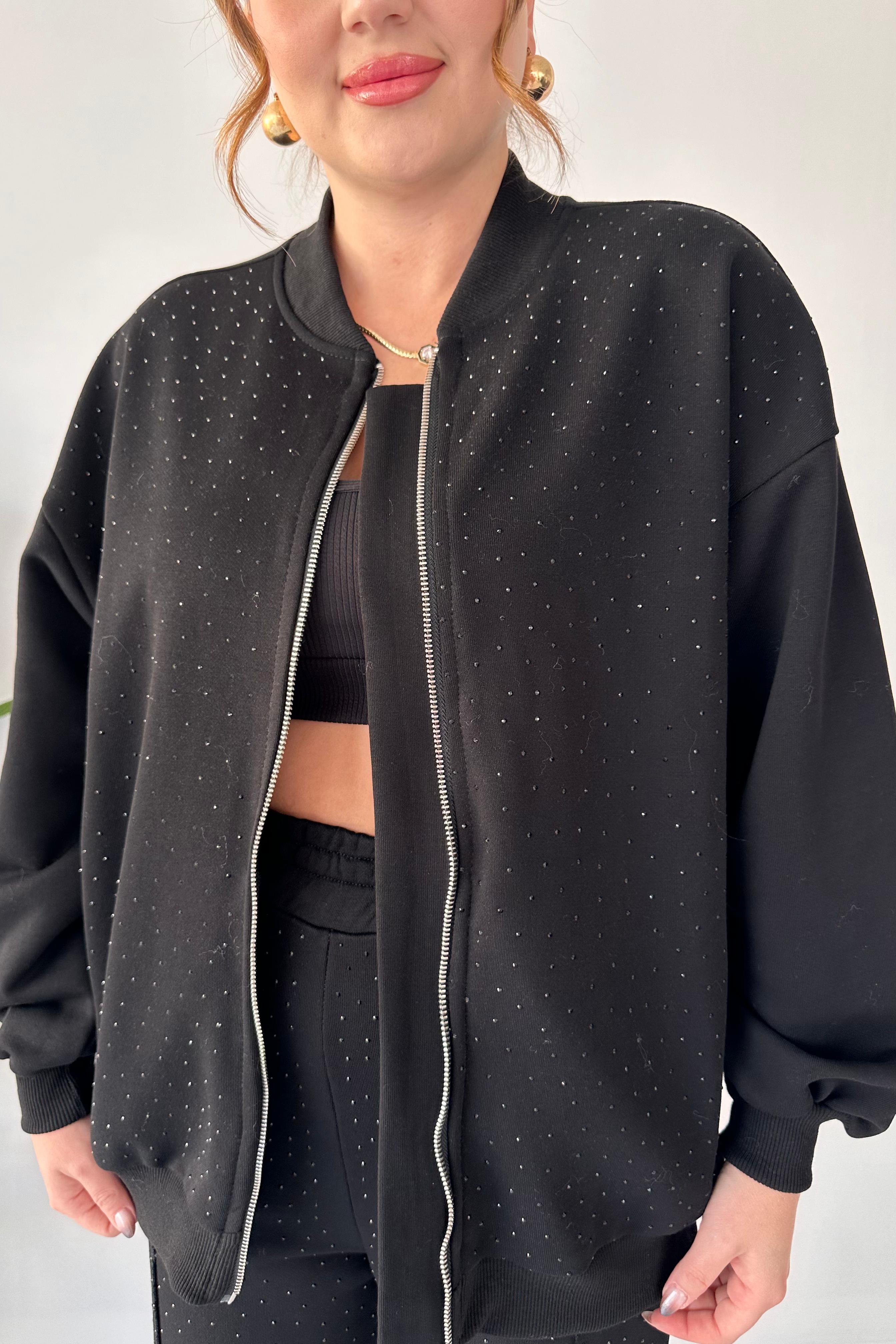 Üstü Taşlı Eşofman Takımı