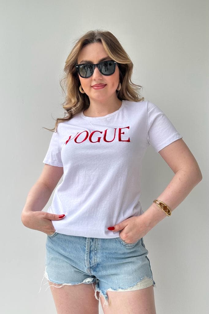 Vogue T-shirt - Beyaz
