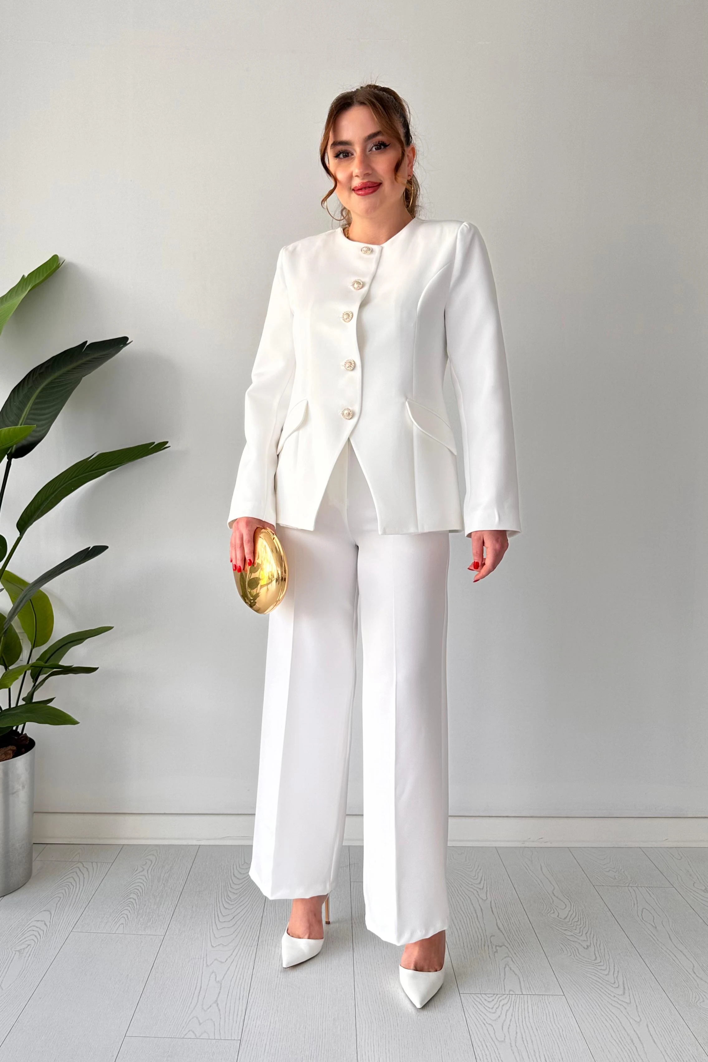 Uzun Kollu 5 Düğme Takım