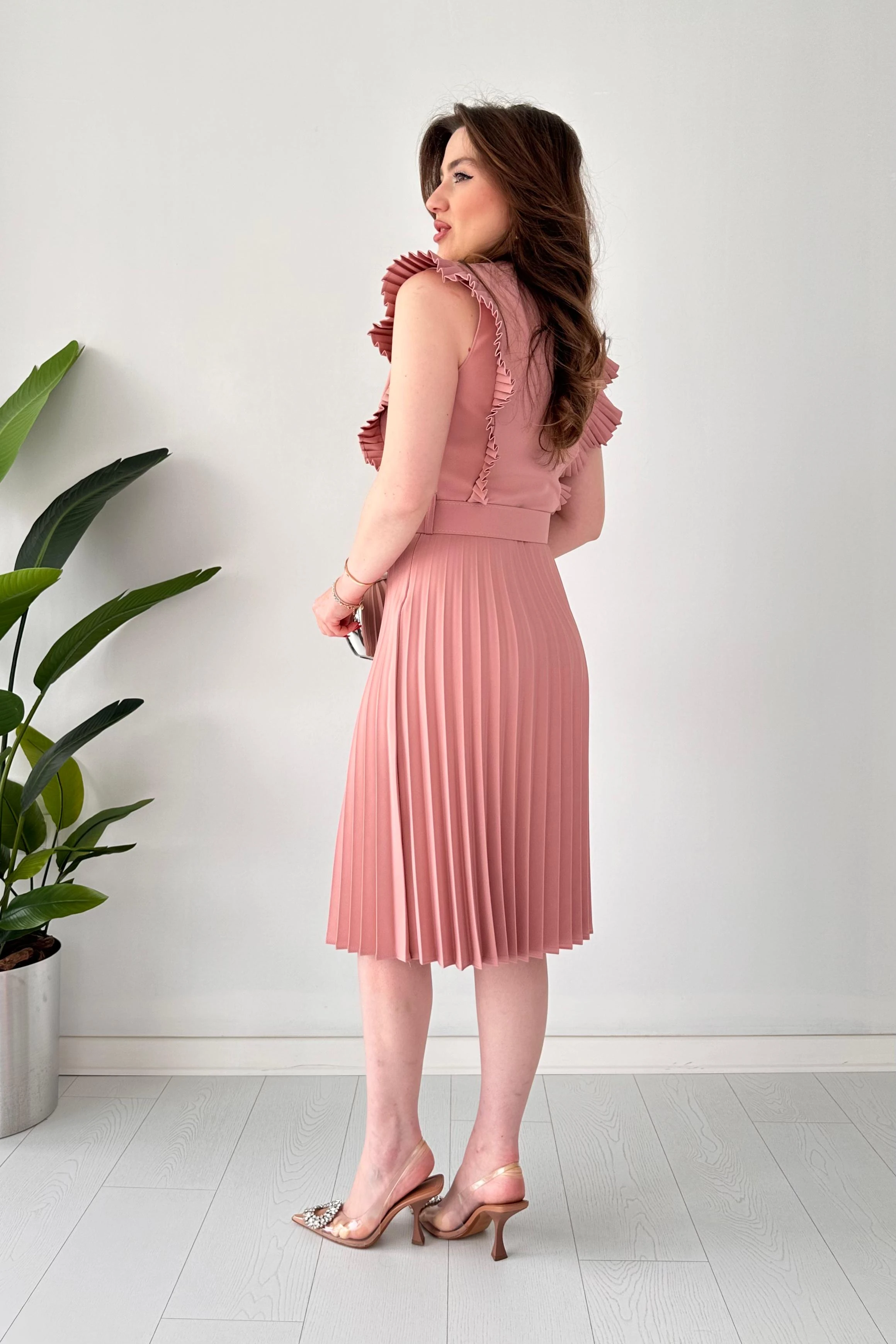 Kelebek Kemerli Elbise