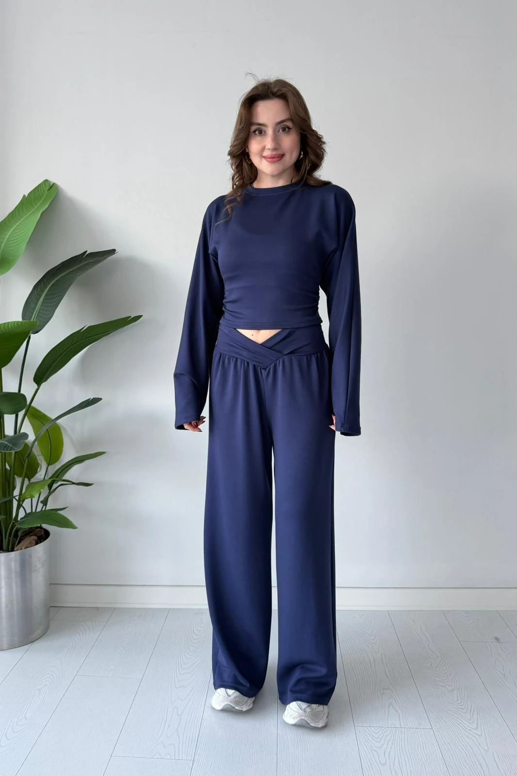 V Korseli İkili Takım - Lacivert