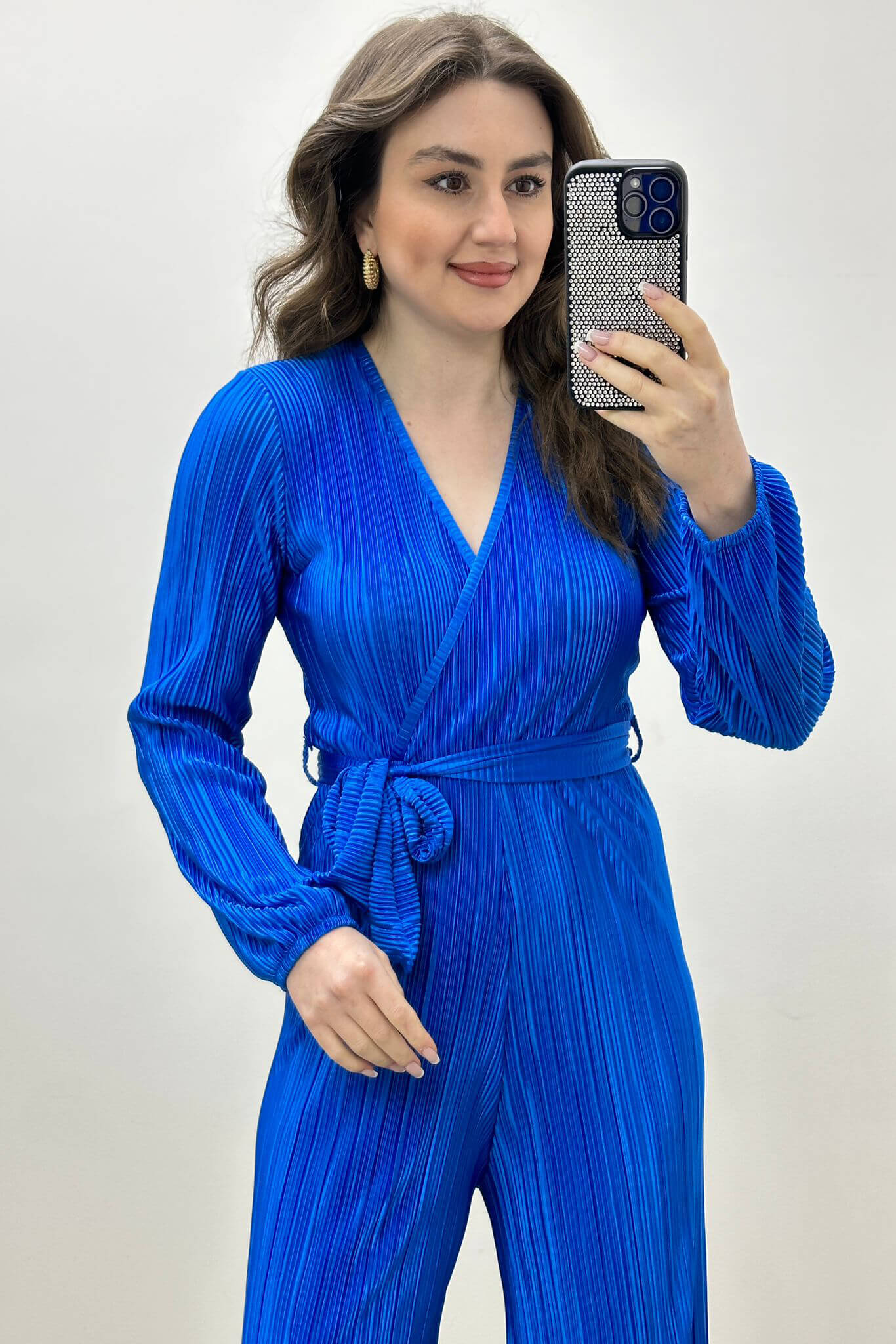 Krinkıl Tulum Saks Mavi