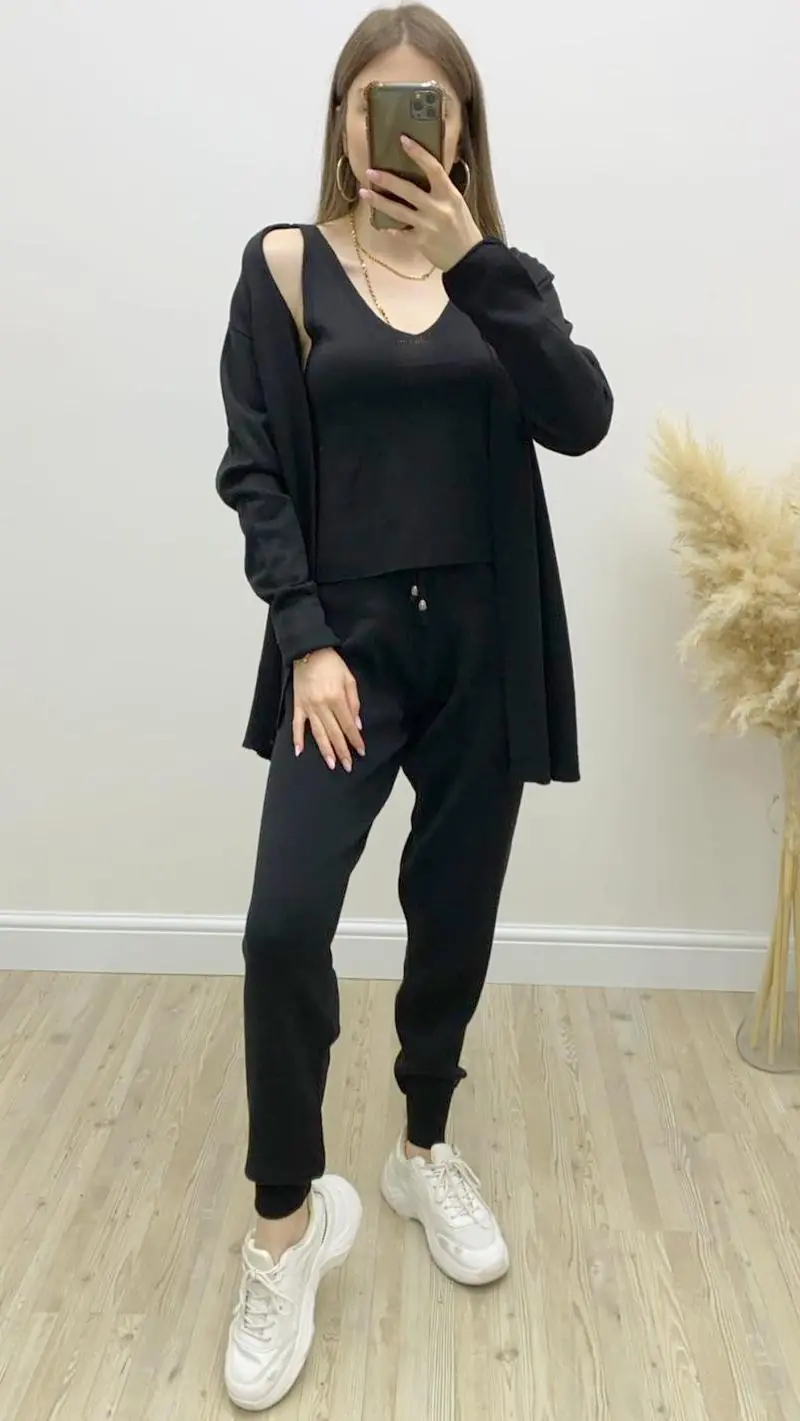Atletli Üçlü Triko Takım Siyah · 5