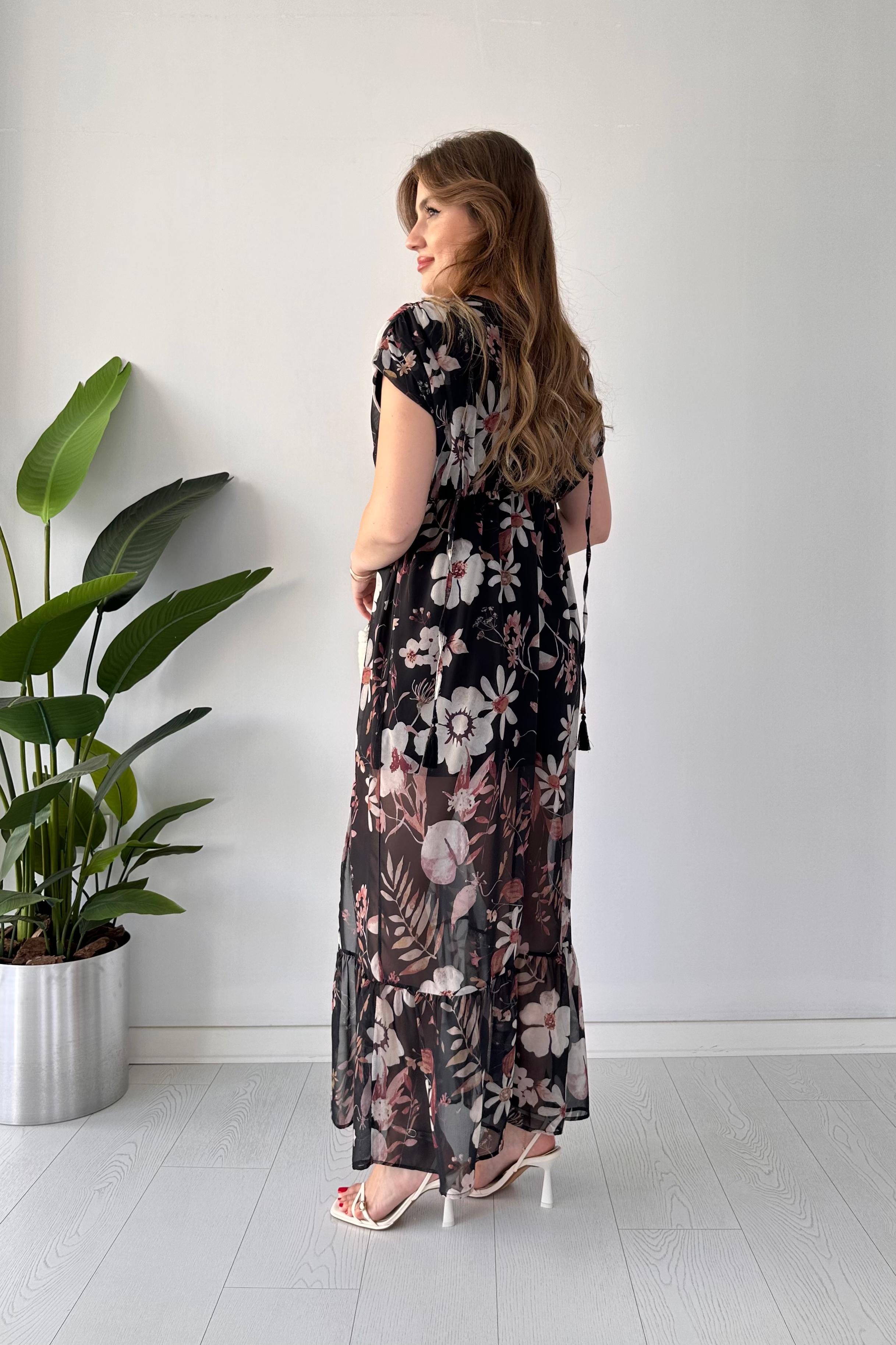 Döküm Yaka Papatya Elbise