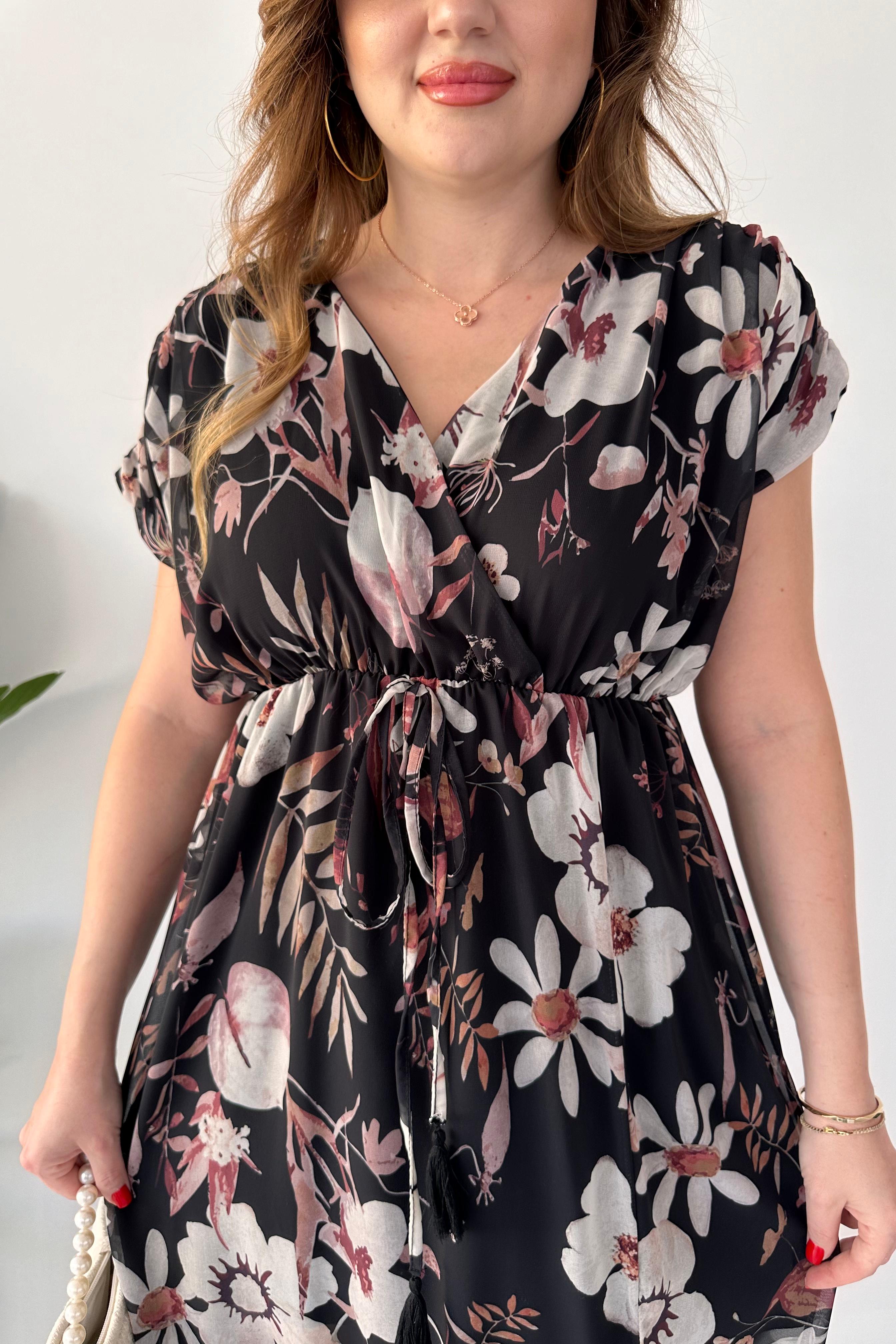 Döküm Yaka Papatya Elbise