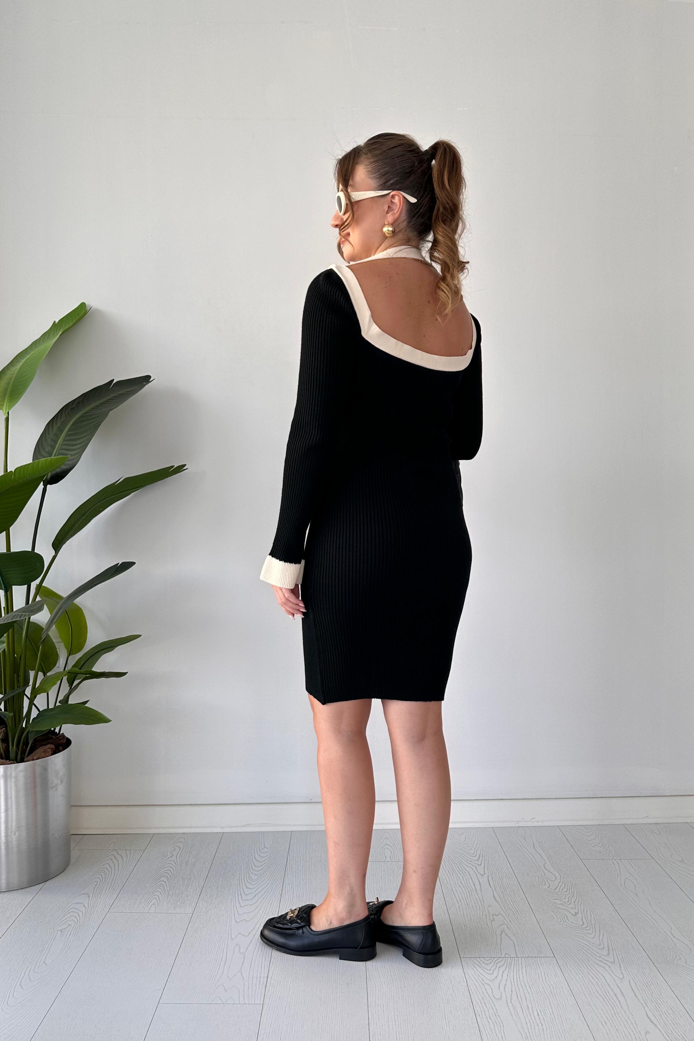 Fiyonklu Triko Elbise