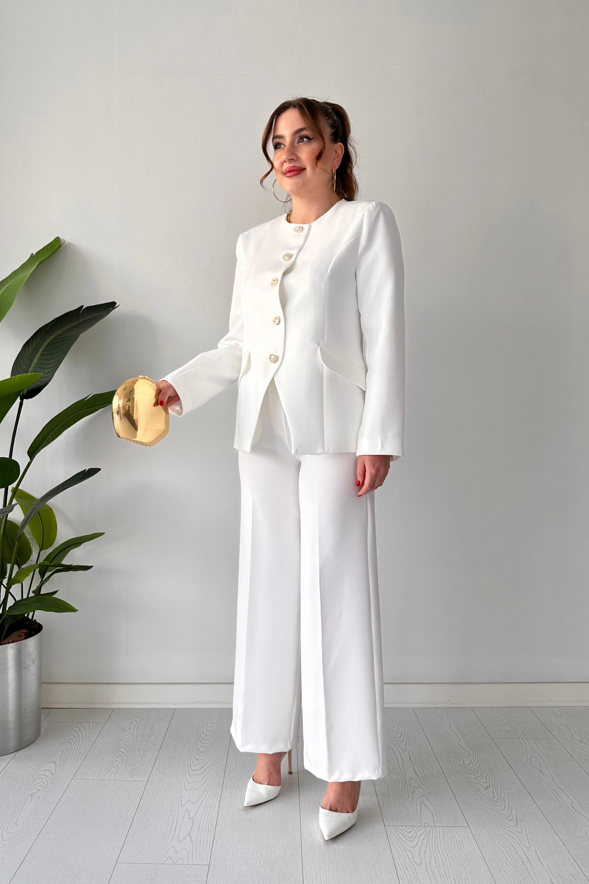 Uzun Kollu 5 Düğme Takım