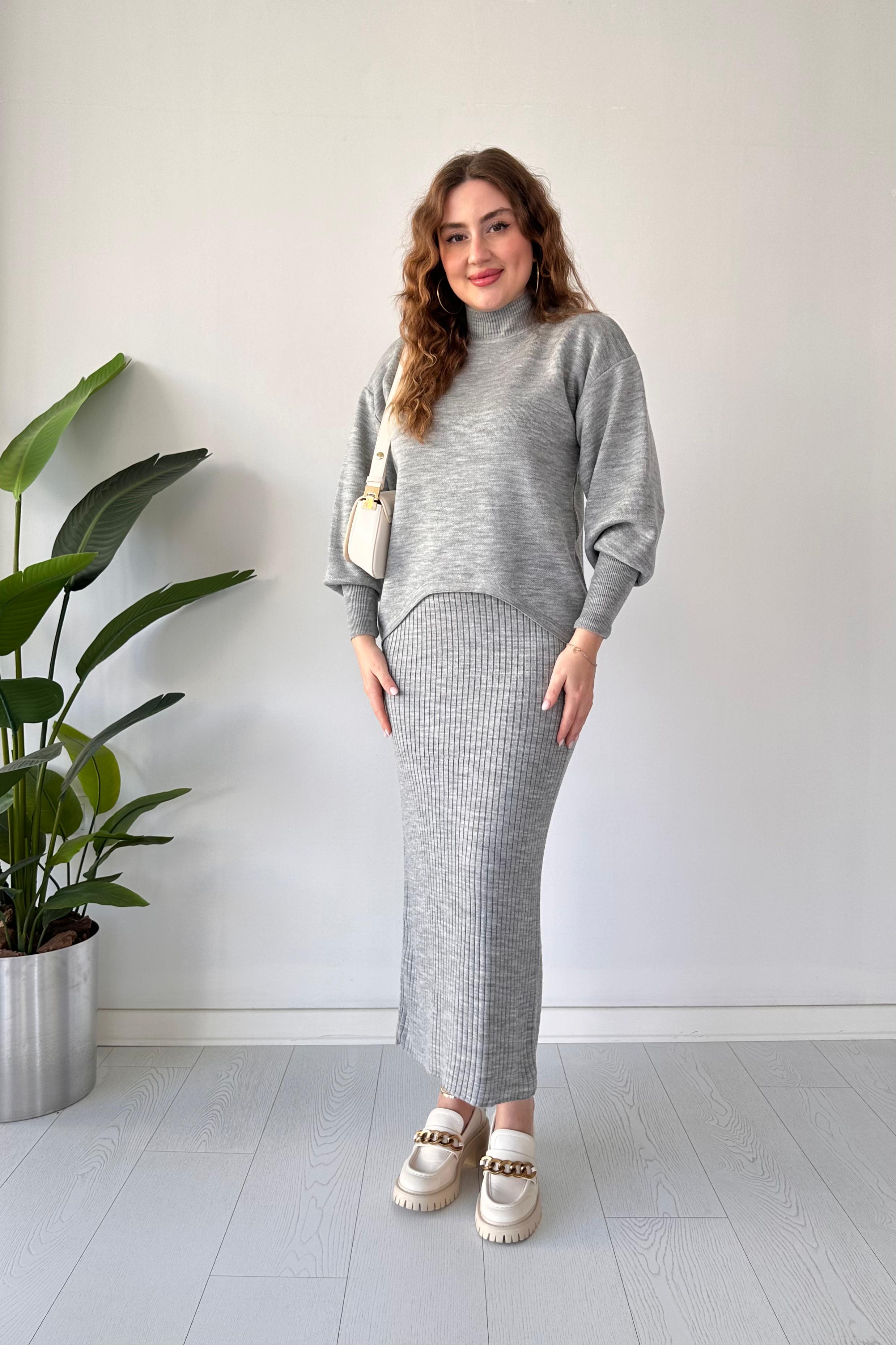 Uzun Kazaklı Elbise Takım