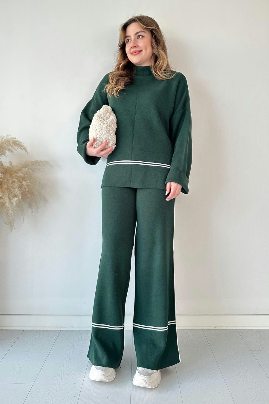 Şeritli Triko Takım