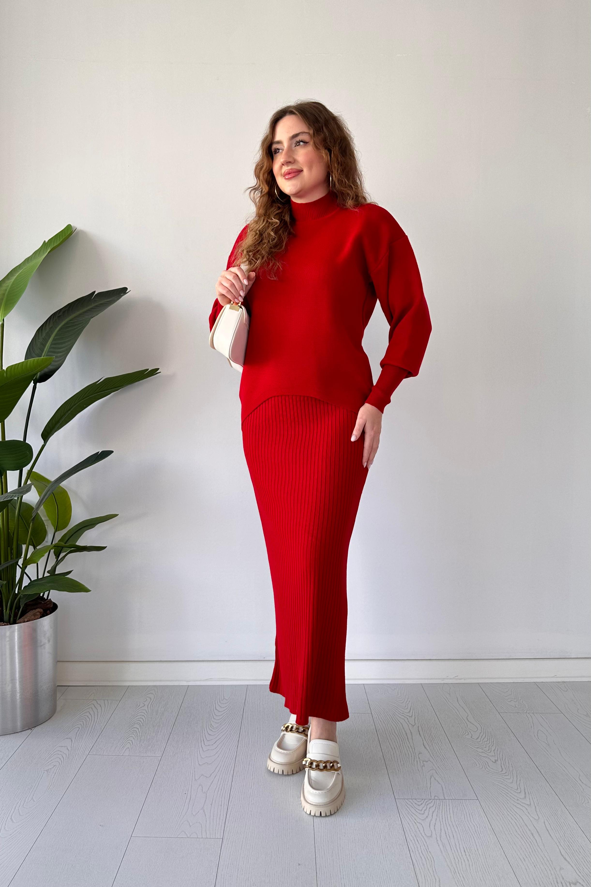 Uzun Kazaklı Elbise Takım