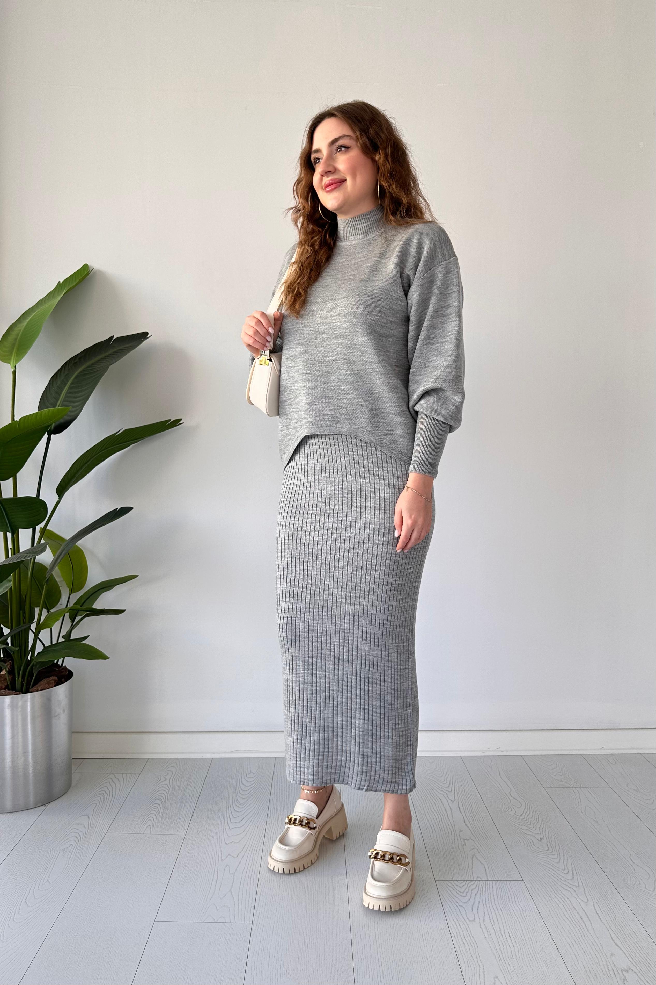 Uzun Kazaklı Elbise Takım