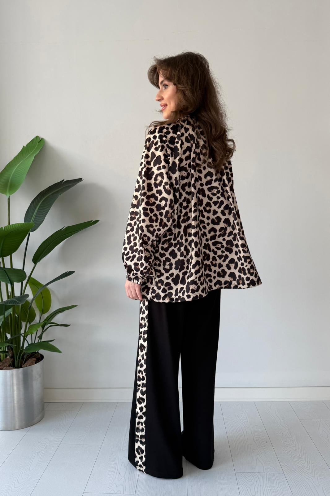 Leopar Ceketli İkili Takım