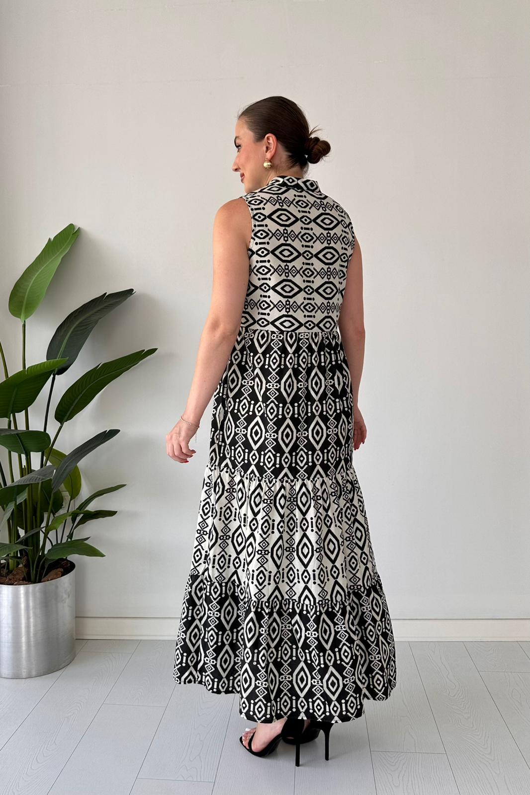 Püskül İpli Poplin Elbise