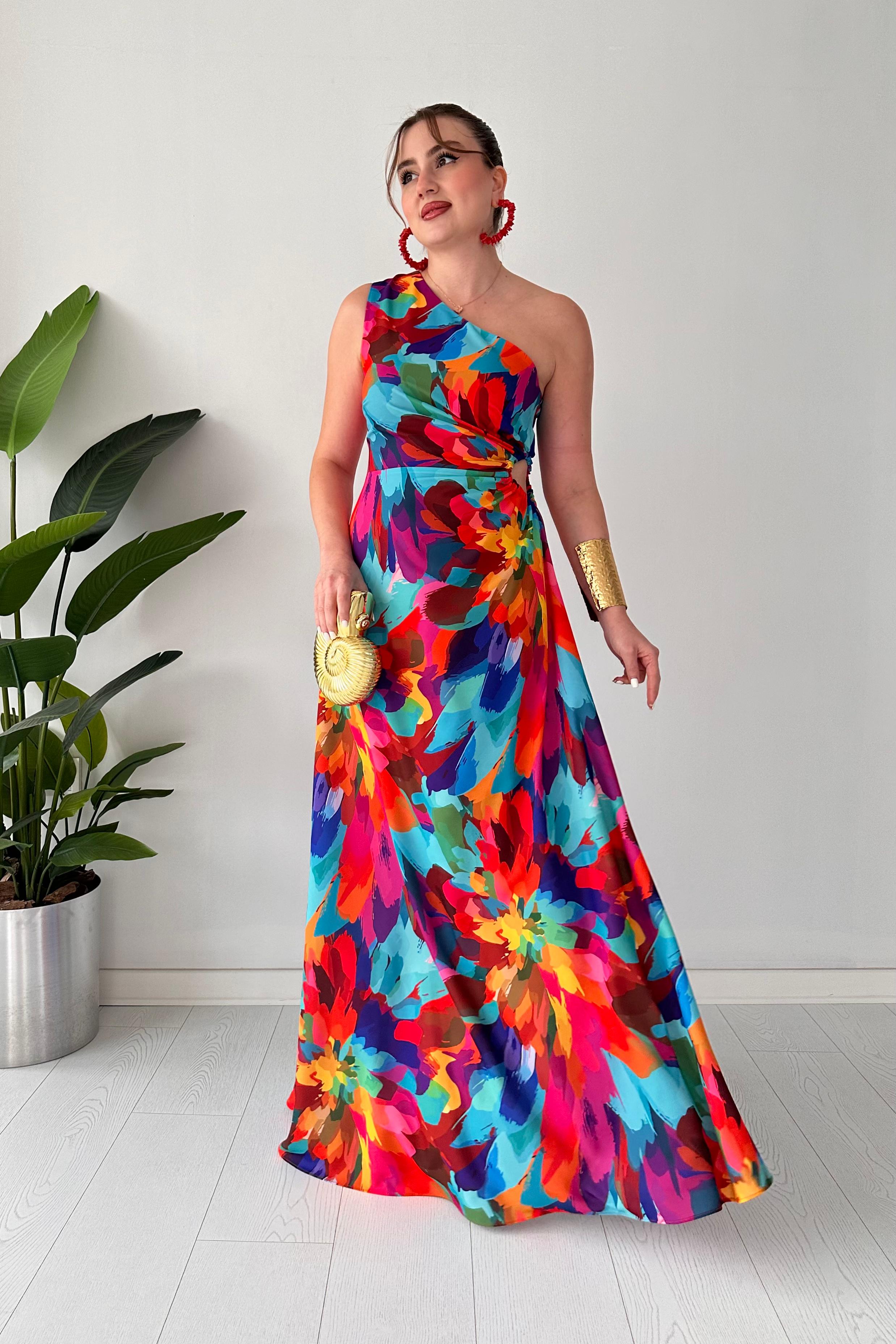 Tasarım Gökkuşağı Elbise