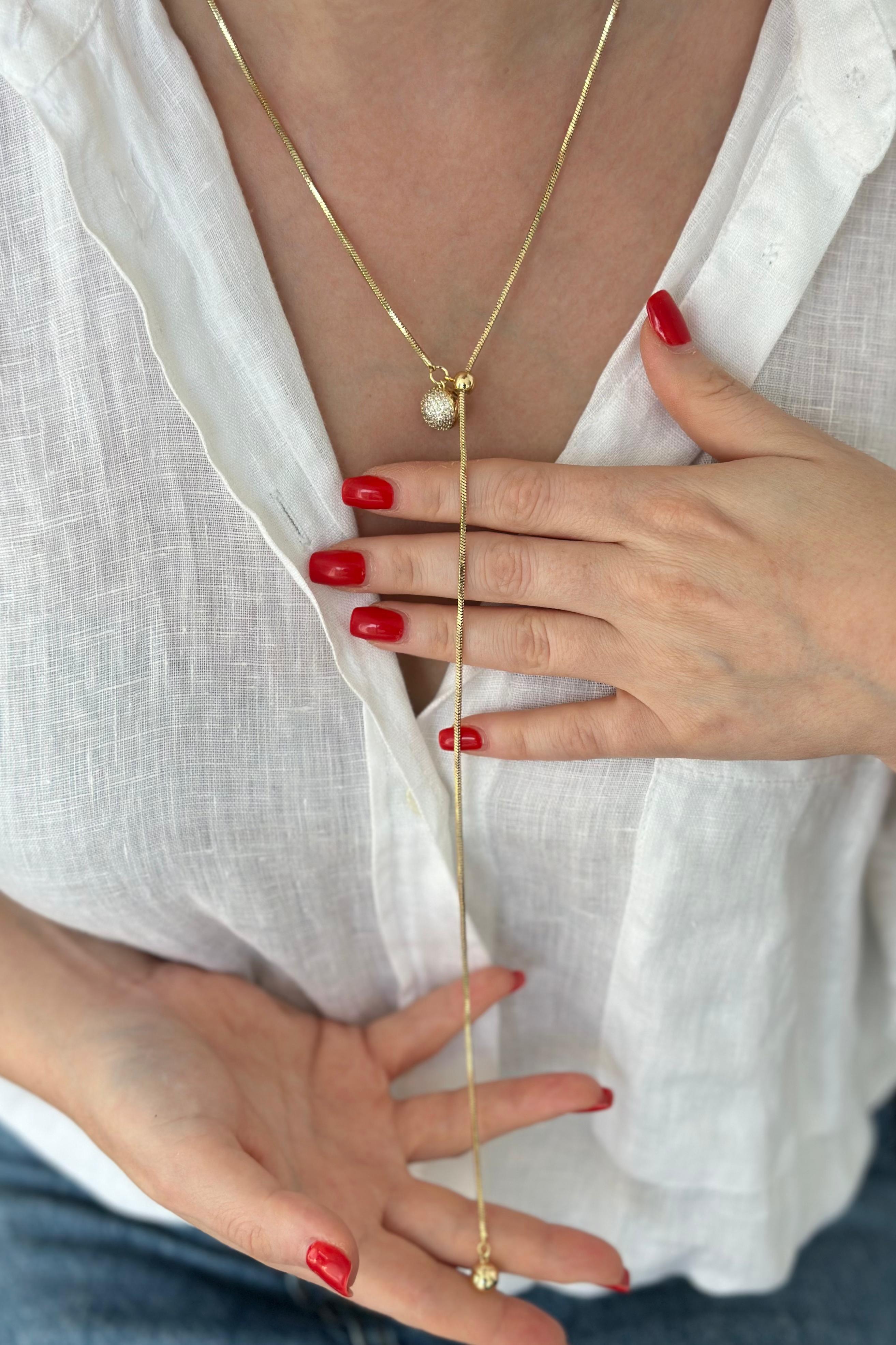 Kaydırmalı Topçuk Kolye