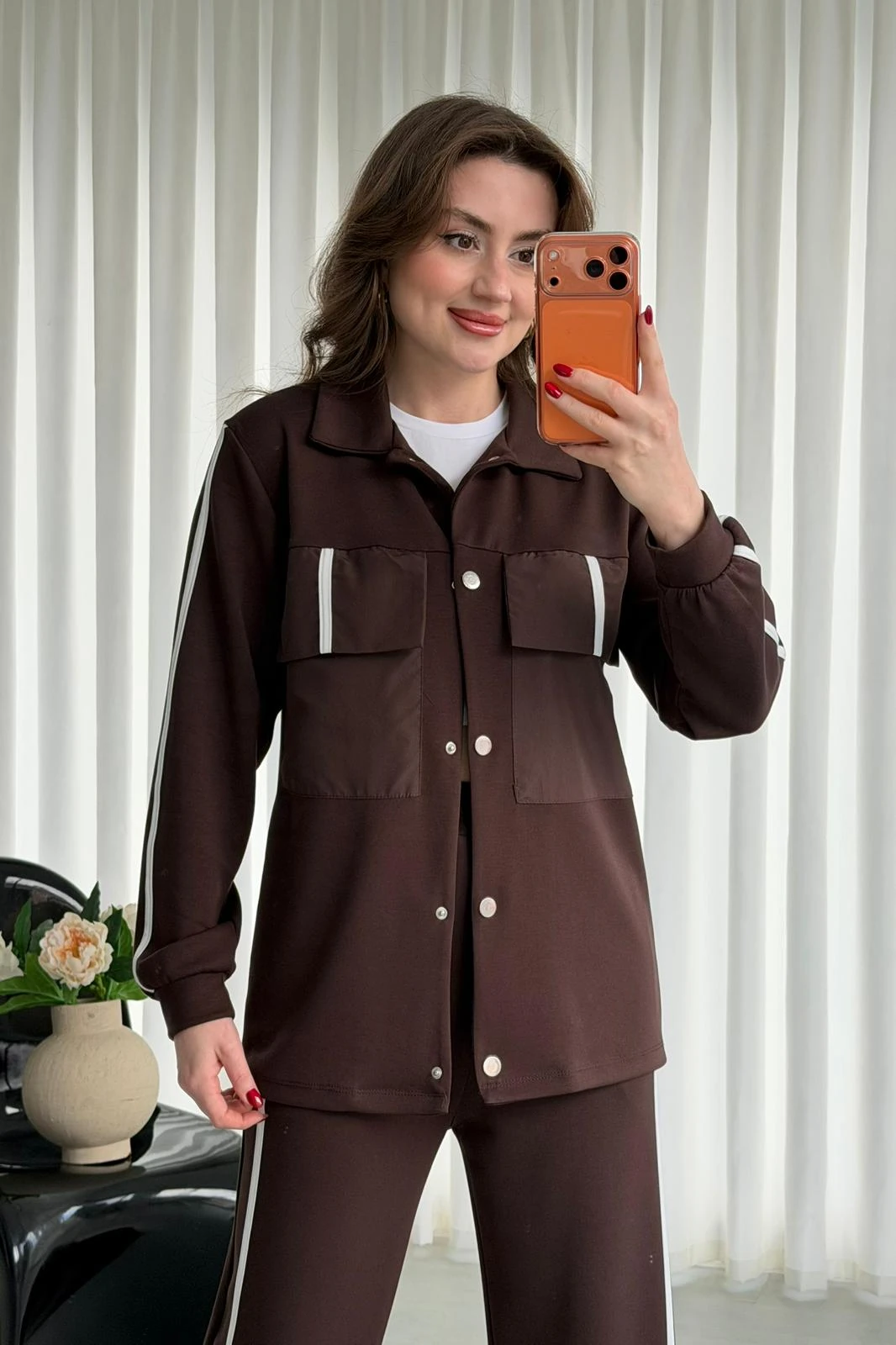 Ceketi Çıtçıtlı İkili Takım