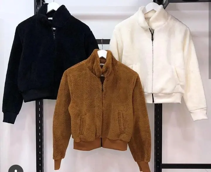 3 Renk Fermuarlı Peluş Mont