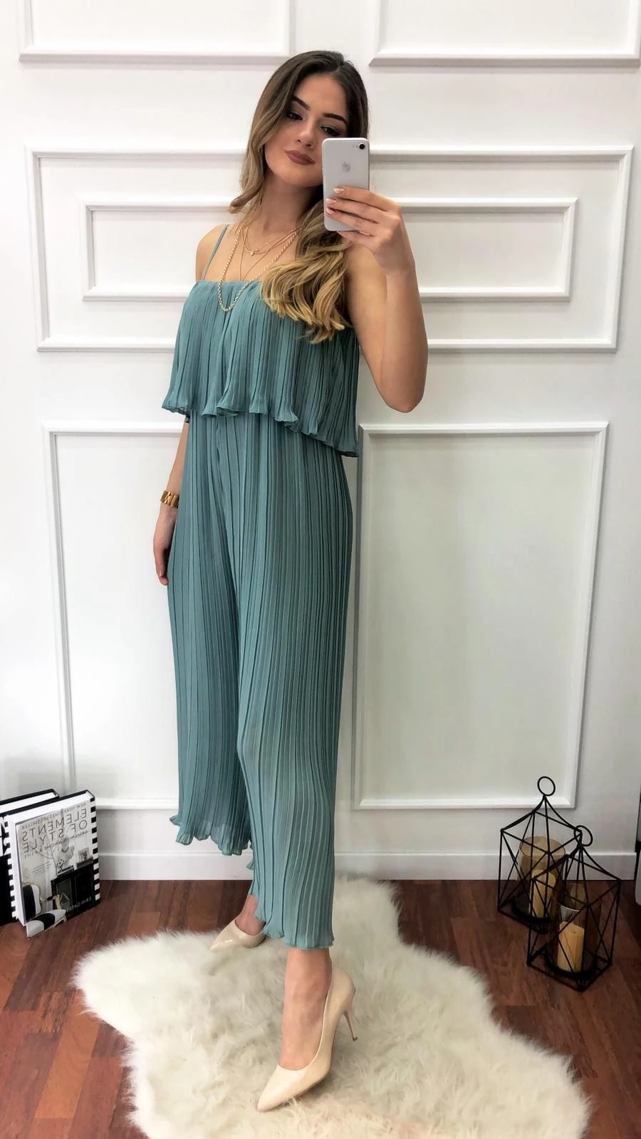 Askılı Piliseli Tulum-Yeşil