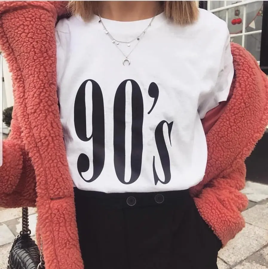 90's Tshirt-Beyaz