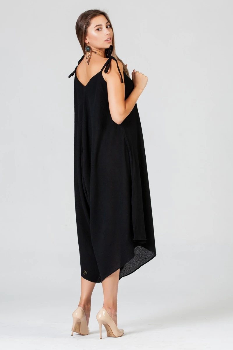 Askılı Rahat Tulum - Siyah