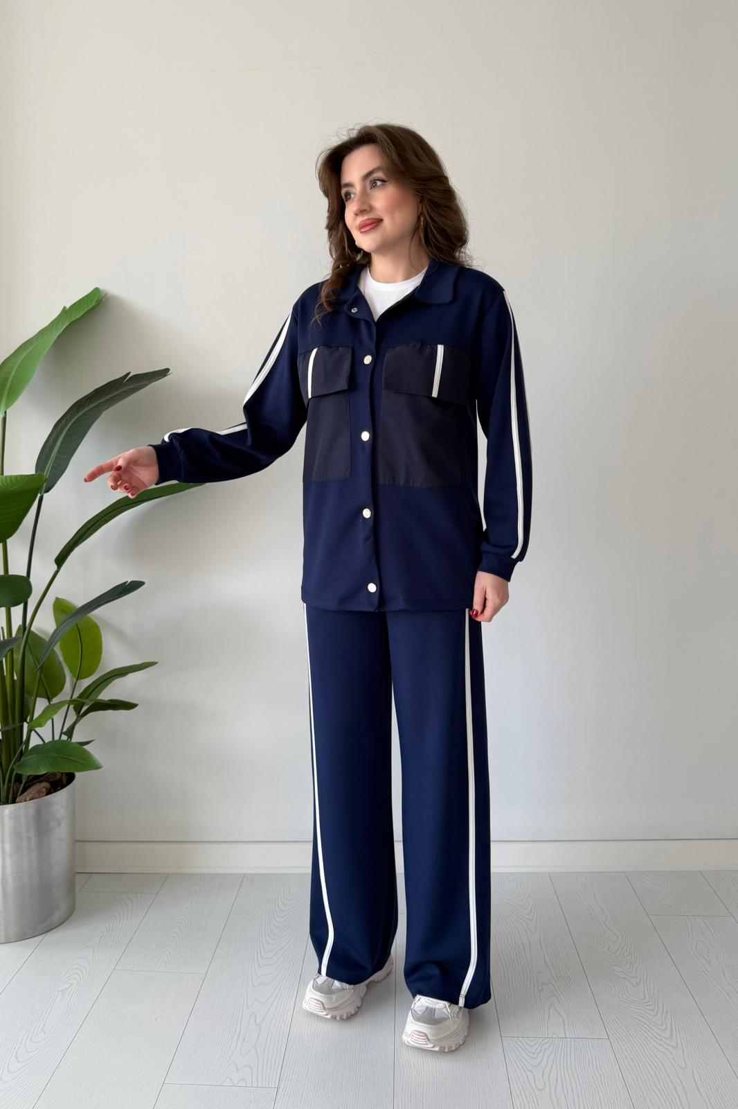 Ceketi Çıtçıtlı İkili Takım - Lacivert