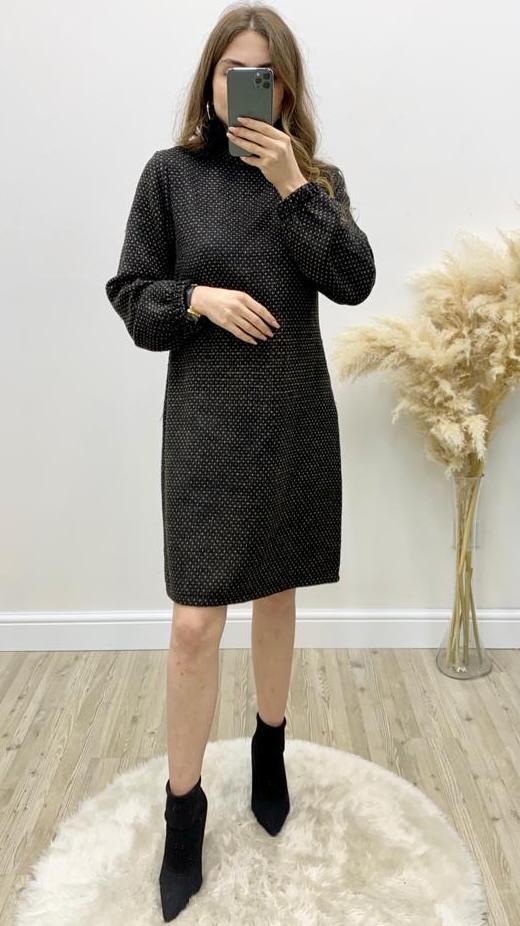 Kaşe Puantiyeli Elbise