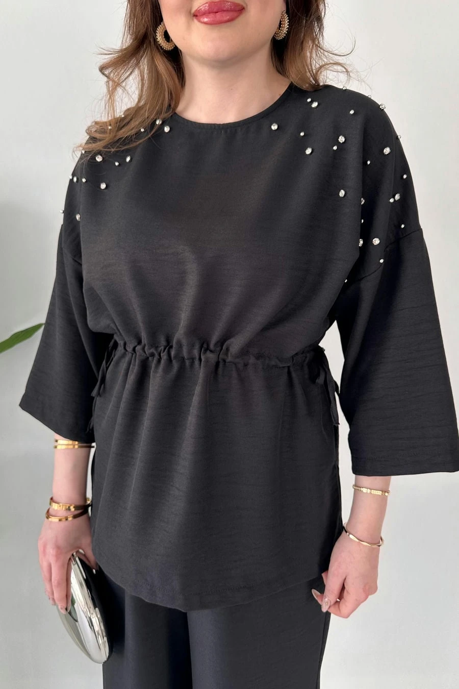 Taşlı Keten Takım