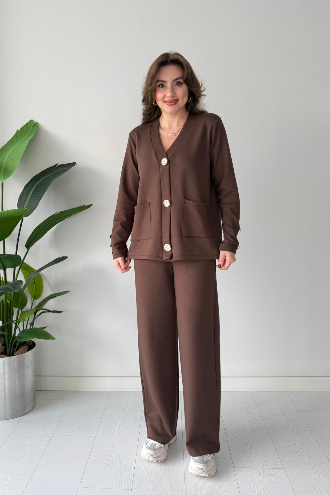 Düğmeli Hırka Takım