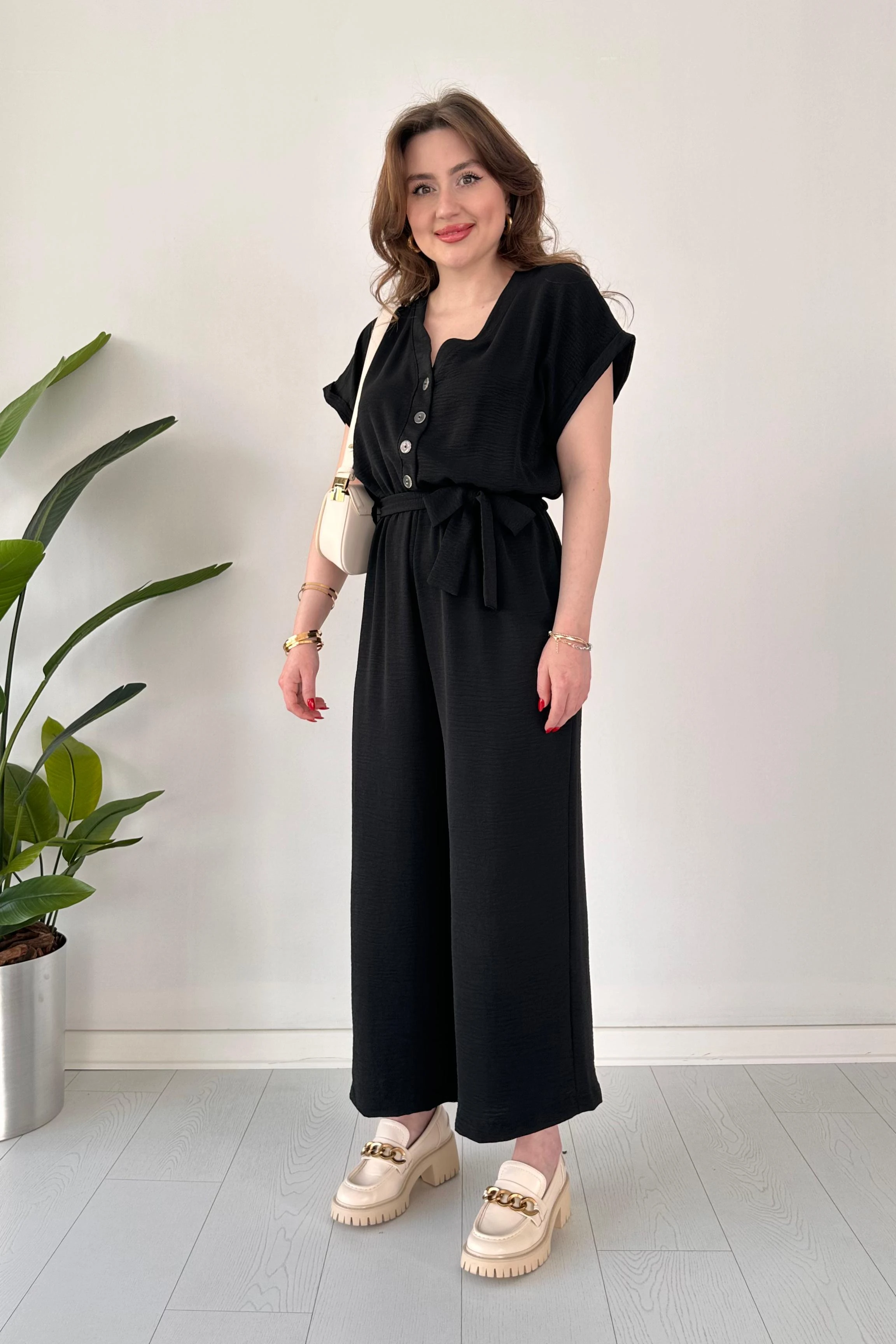 Düğmeli Ayrobin Tulum