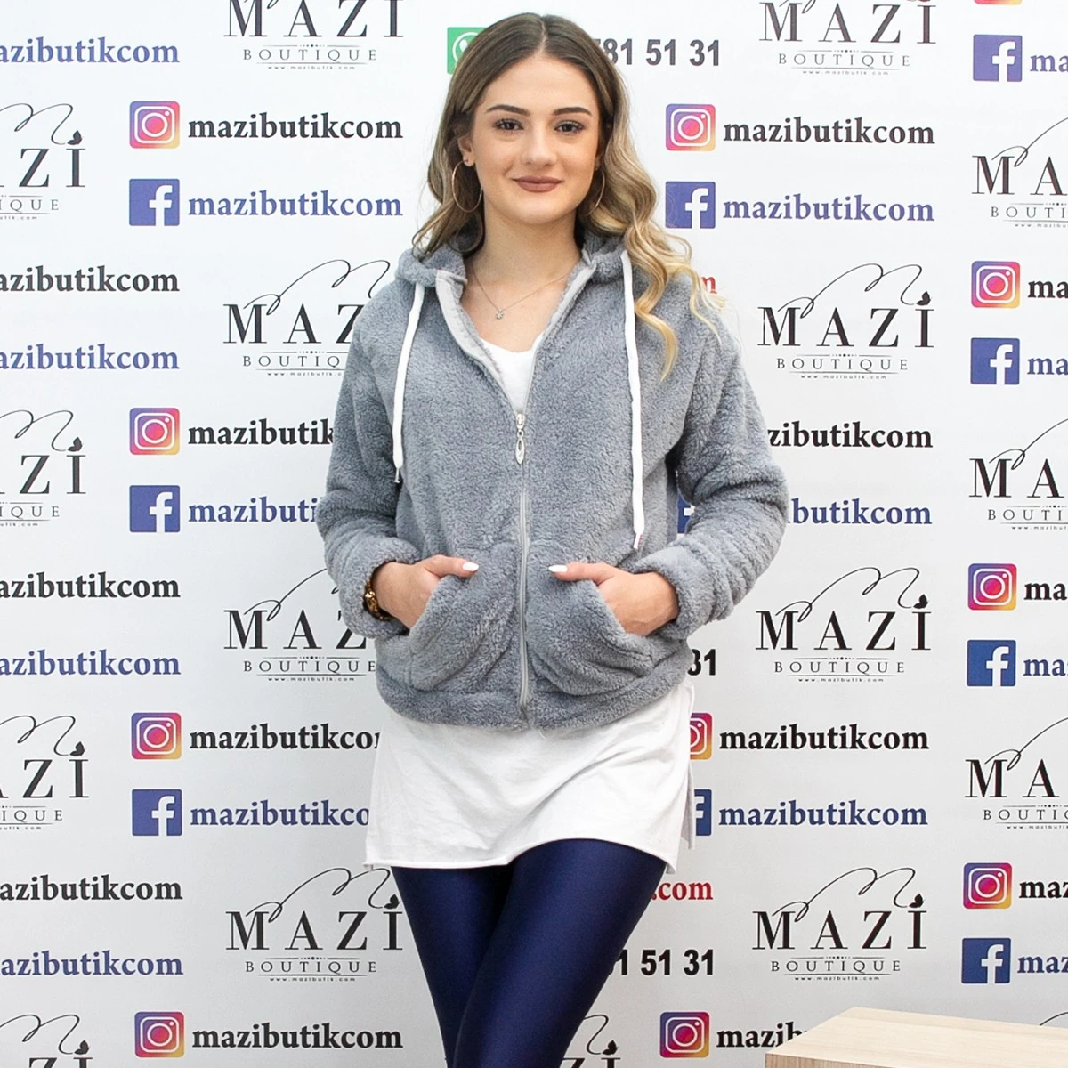 Peluş Sweatshirt GRİ