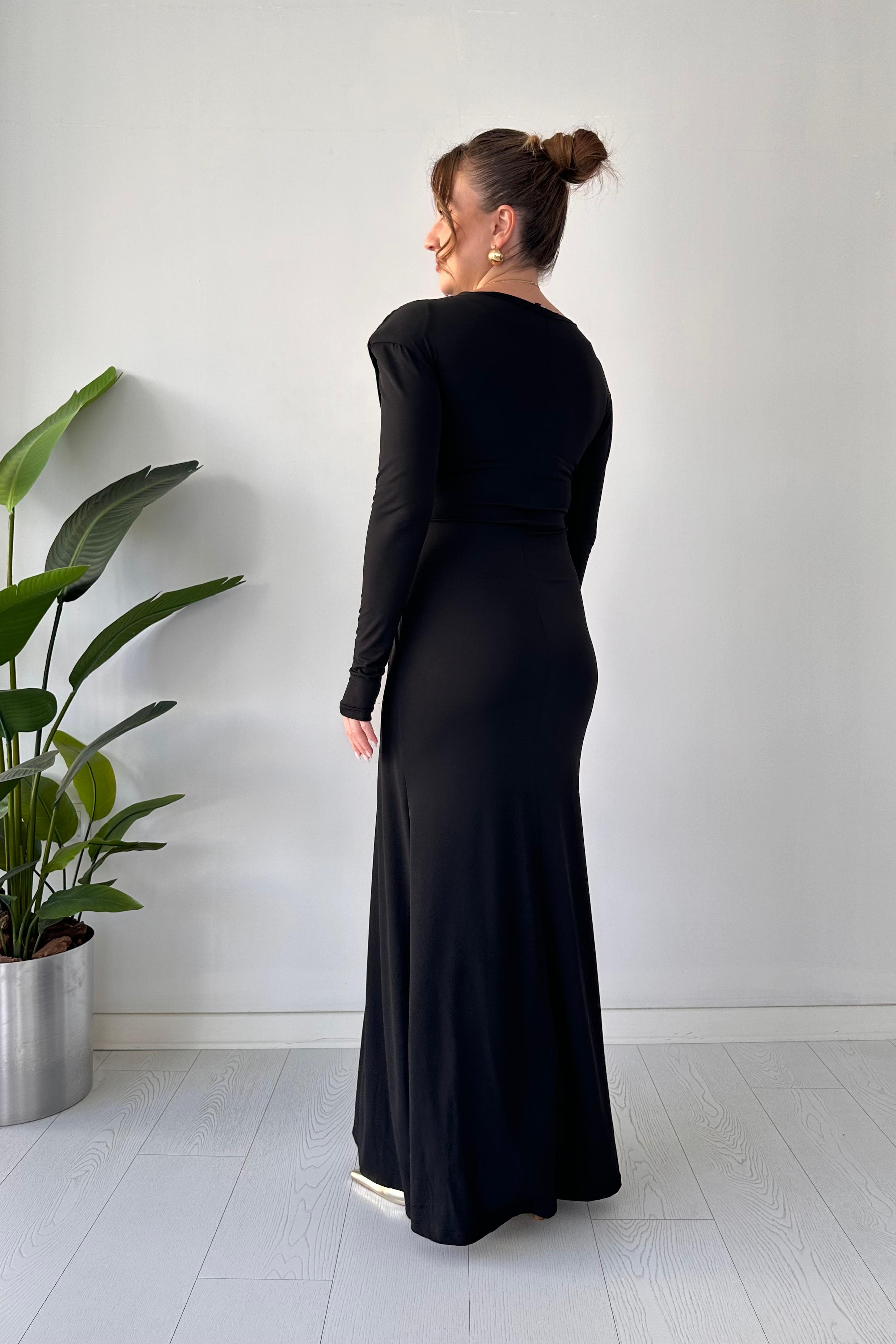 Şal Kemerli Krep Elbise