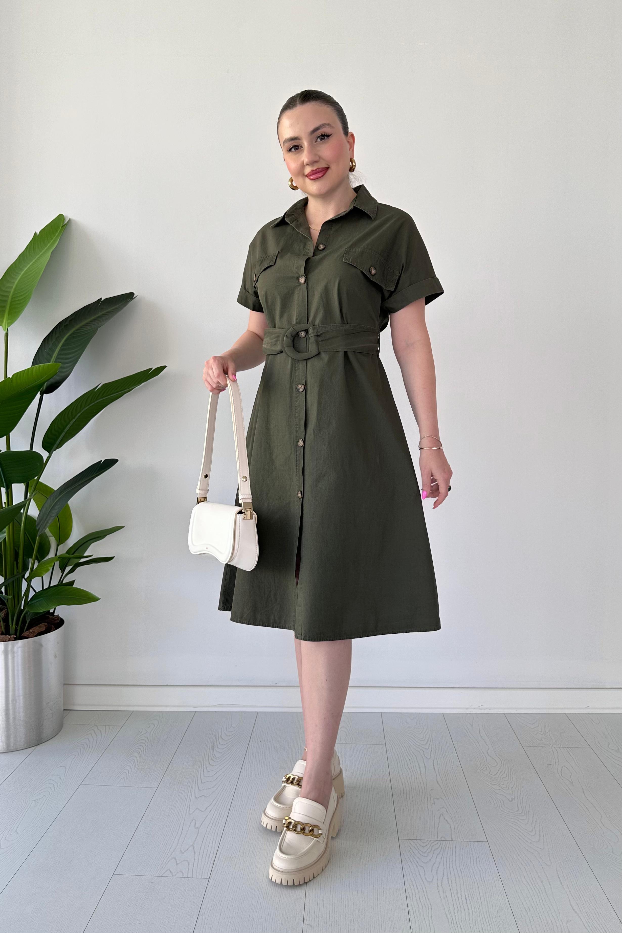 Gabardin Gömlek Elbise