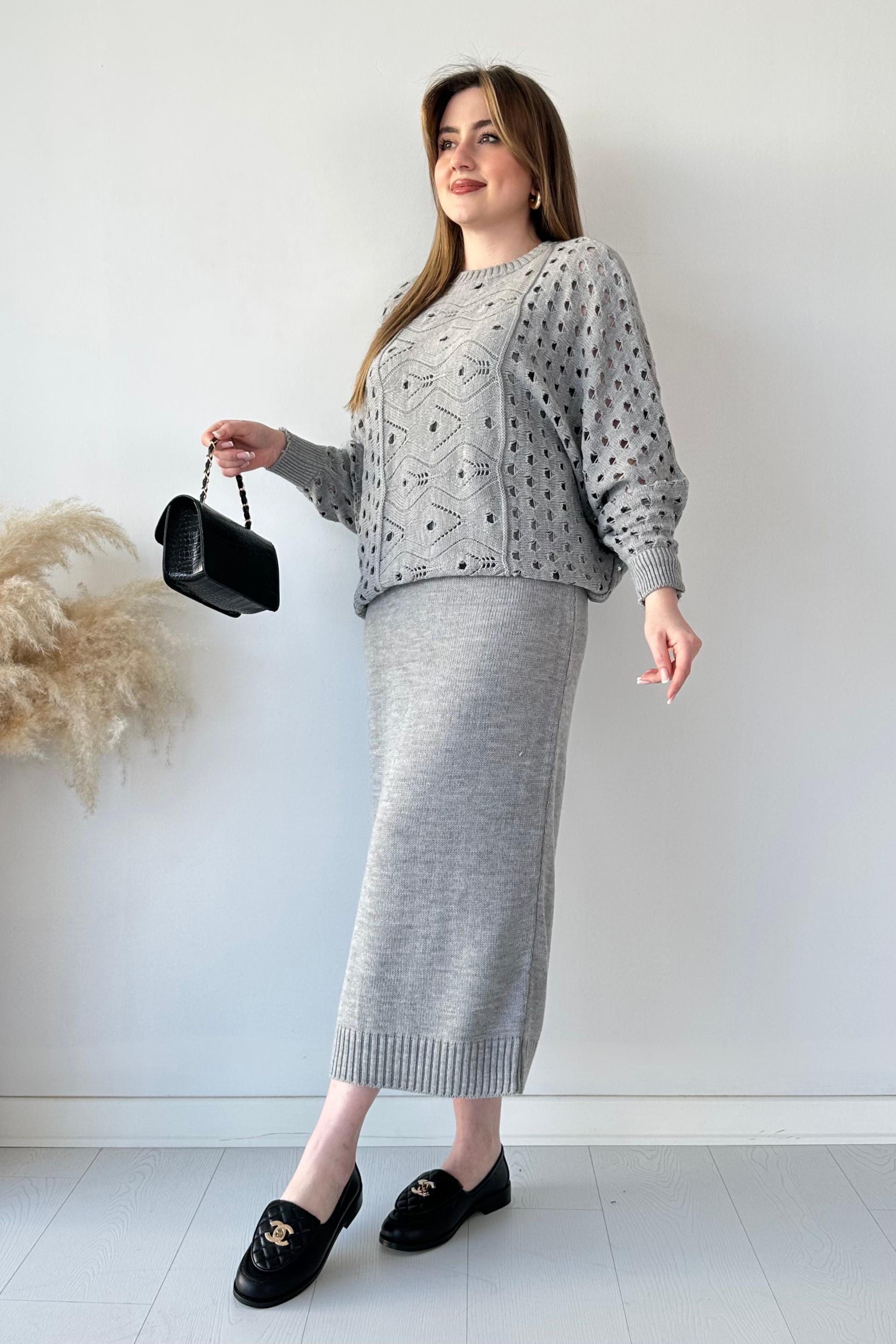 Yarasa Ajurlu Elbise Takım